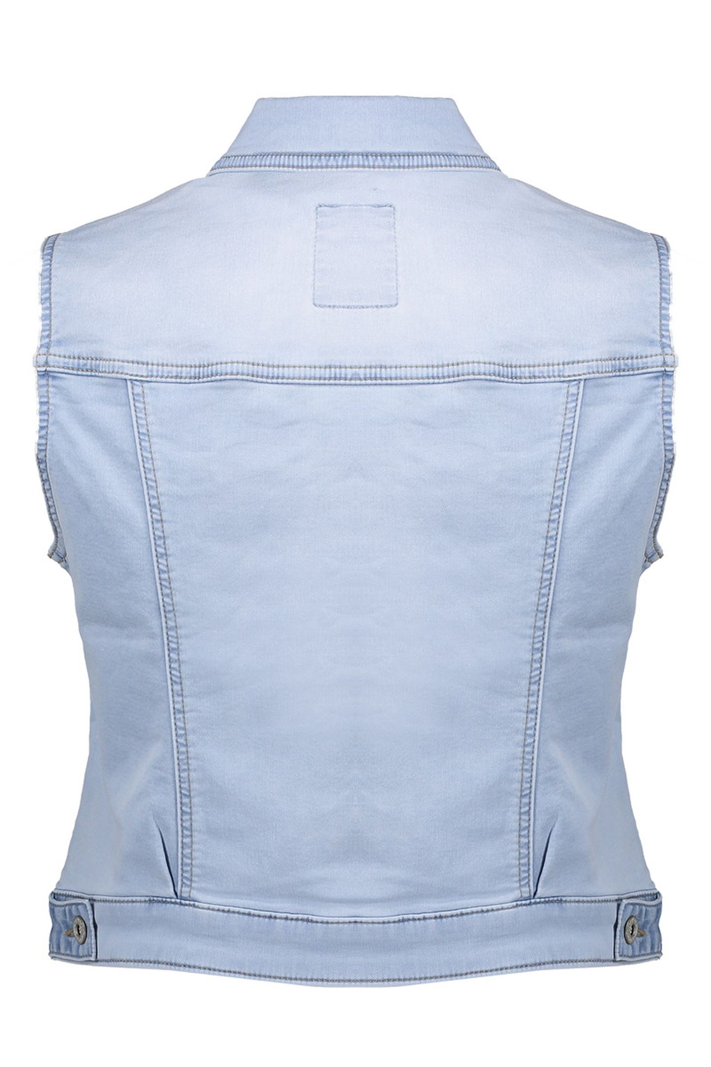 JEANS JACKET SLEEVELESS BLEACHED DENIM 2