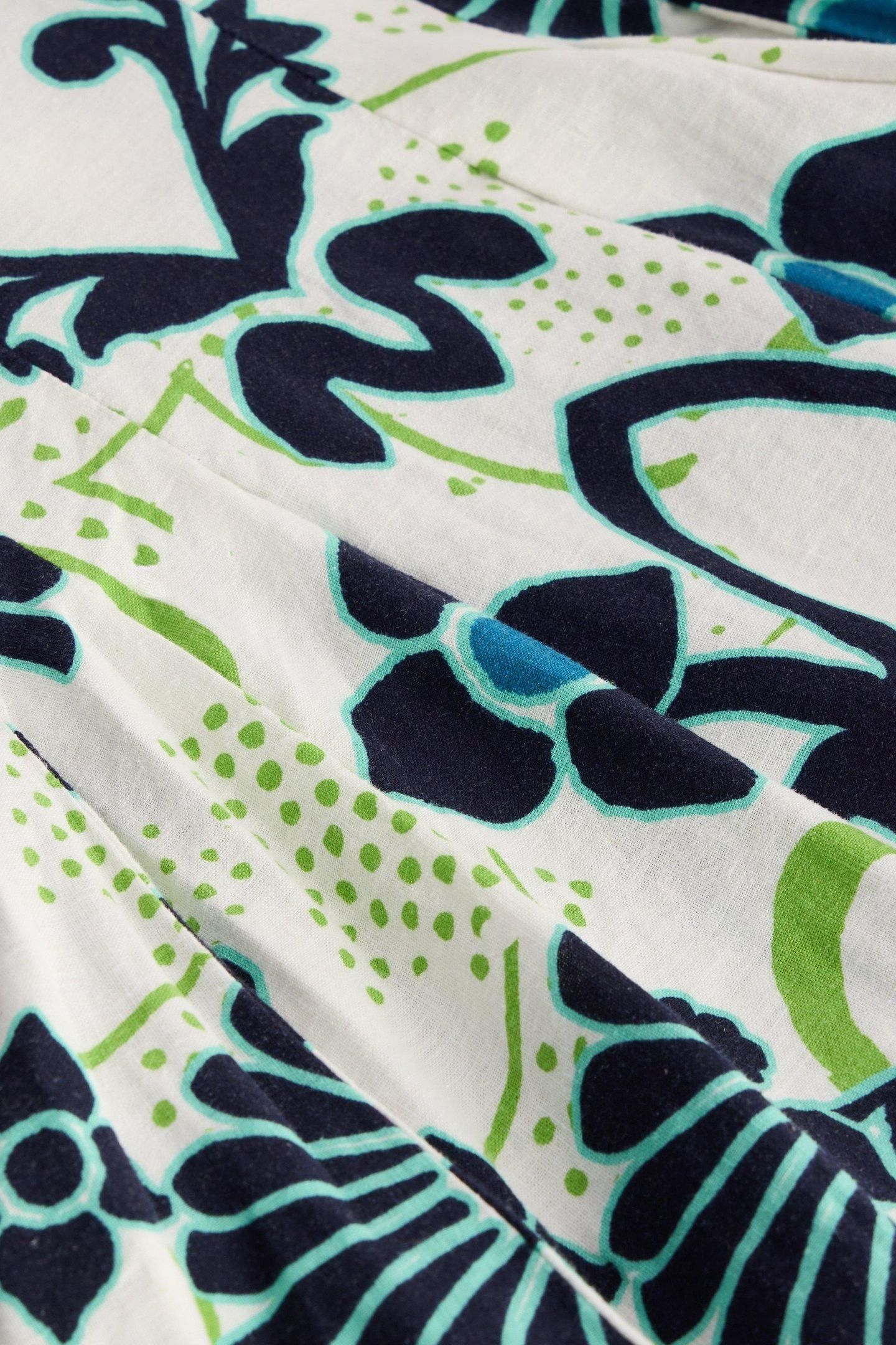 KATE LINEN BLEND DRESS IVORY PRINT 6