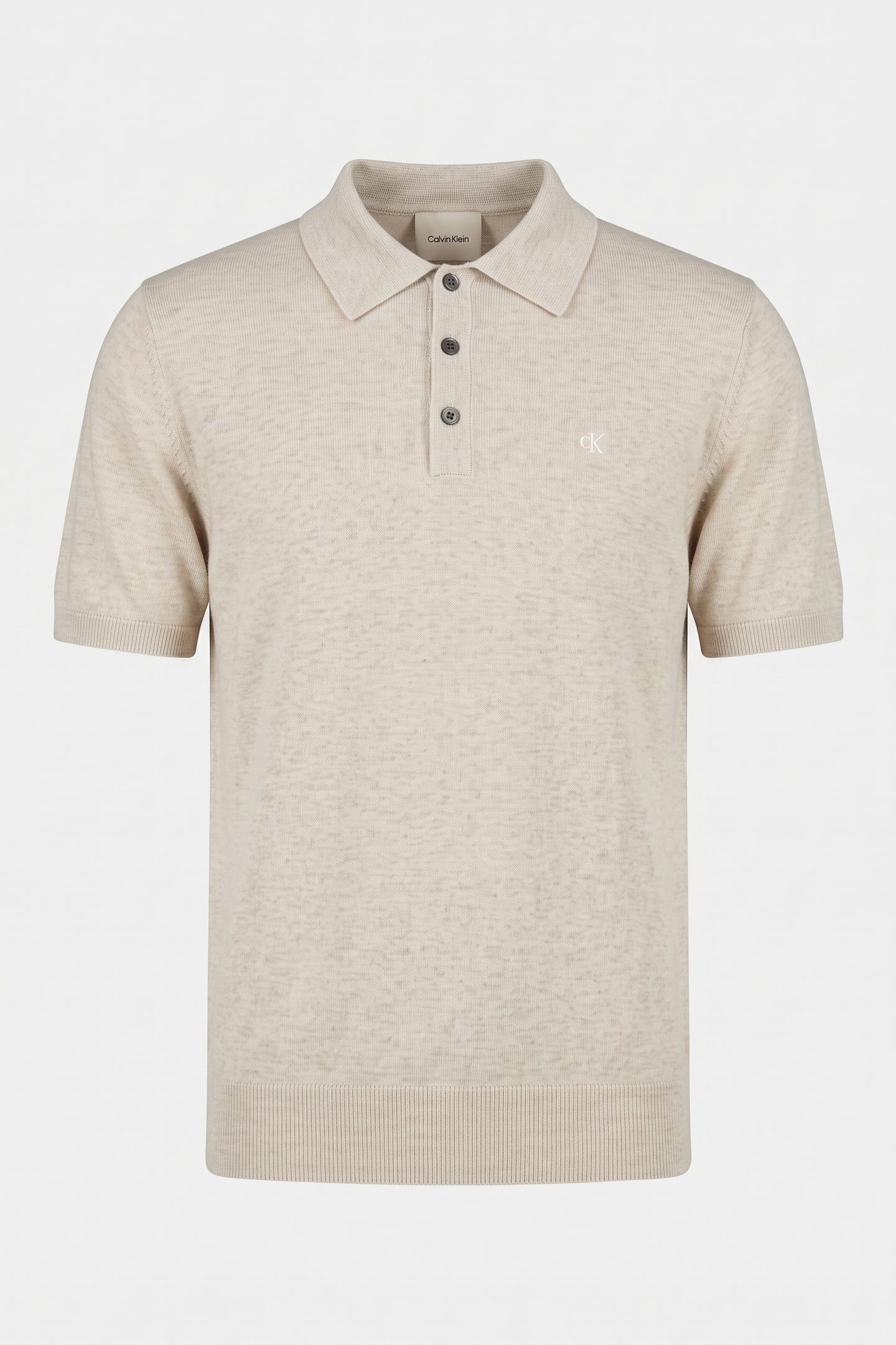 SS SUPIMA COTTON POLO SNOW HEATHER 3