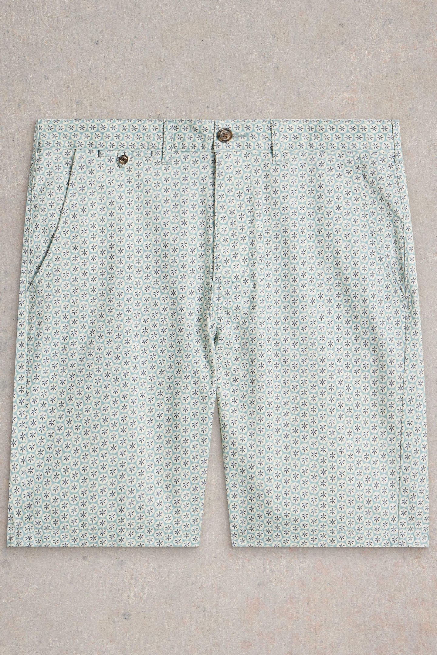 GEO PRINTED CHINO SHORT BLUE PRINT 4