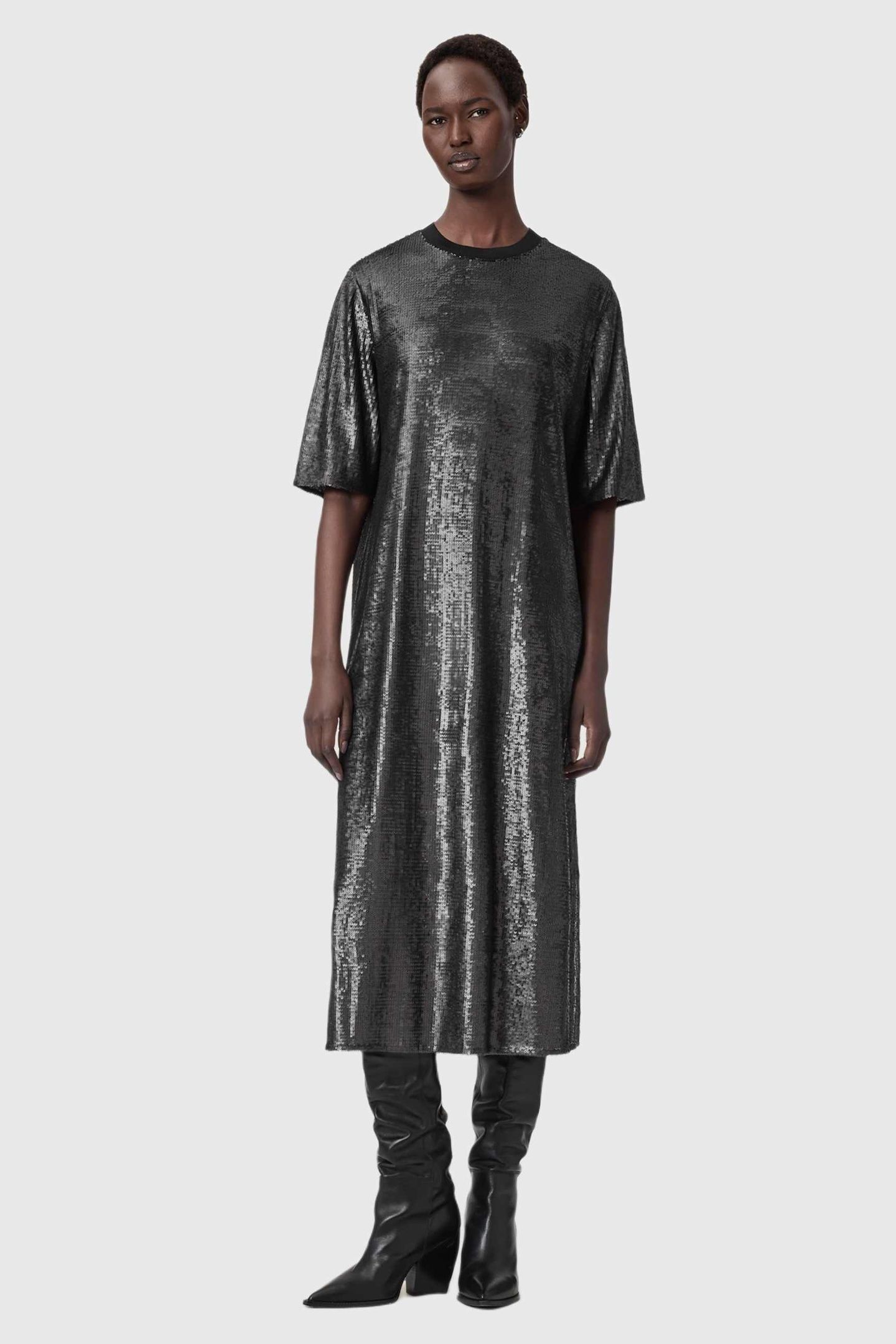 ANNA JUELA DRESS MATTE BLACK 1