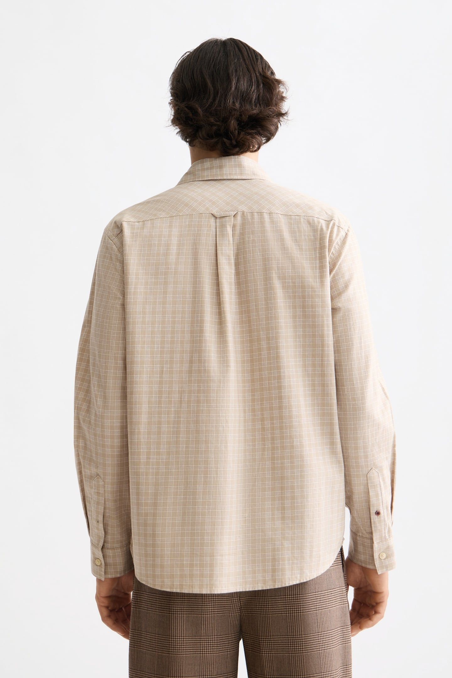 LIGHTWEIGHT FLANNEL CHECKED SHIRT PLAZA TAUPE CHECK 3
