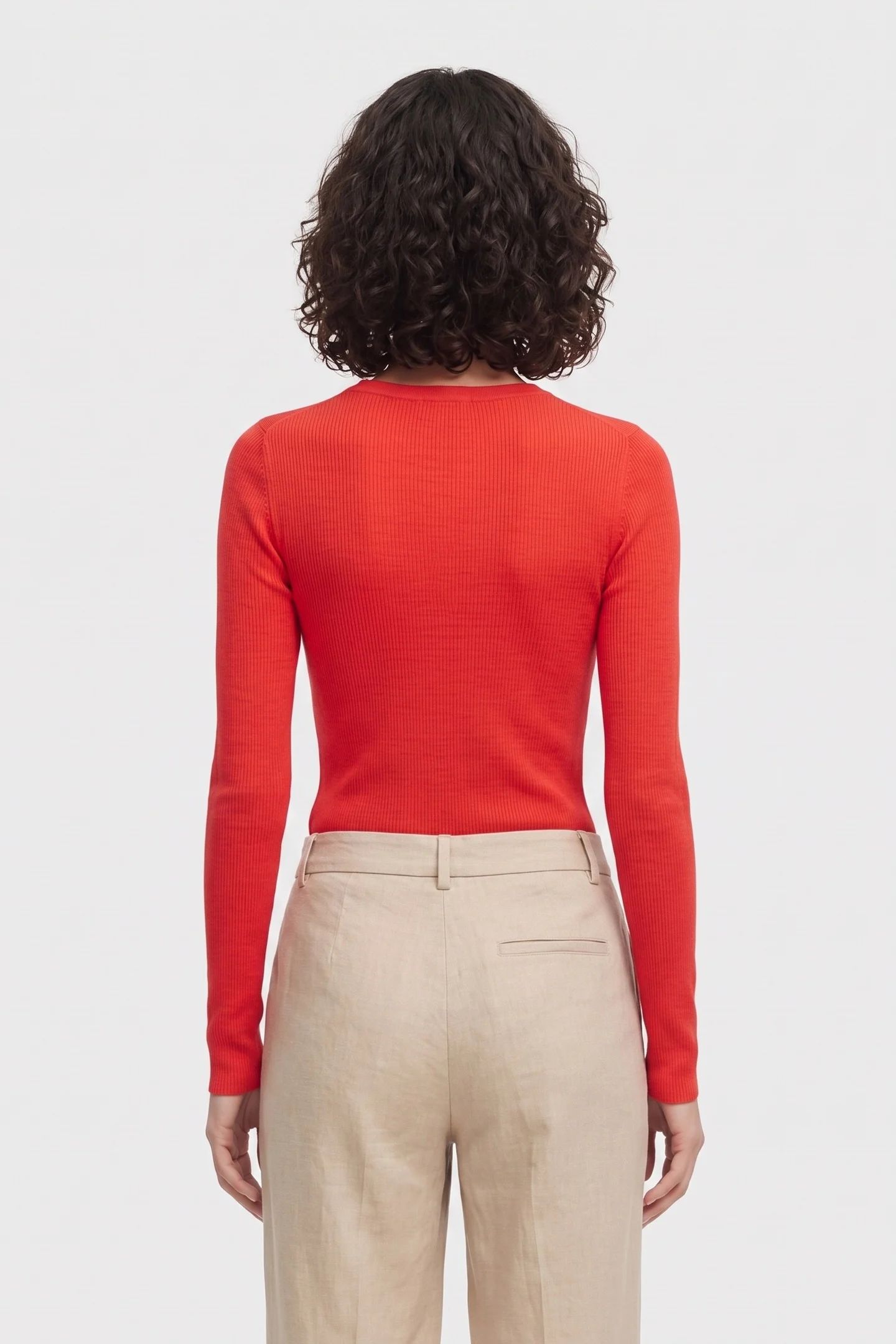 ODDRUN WOOL RIB LS RED 2