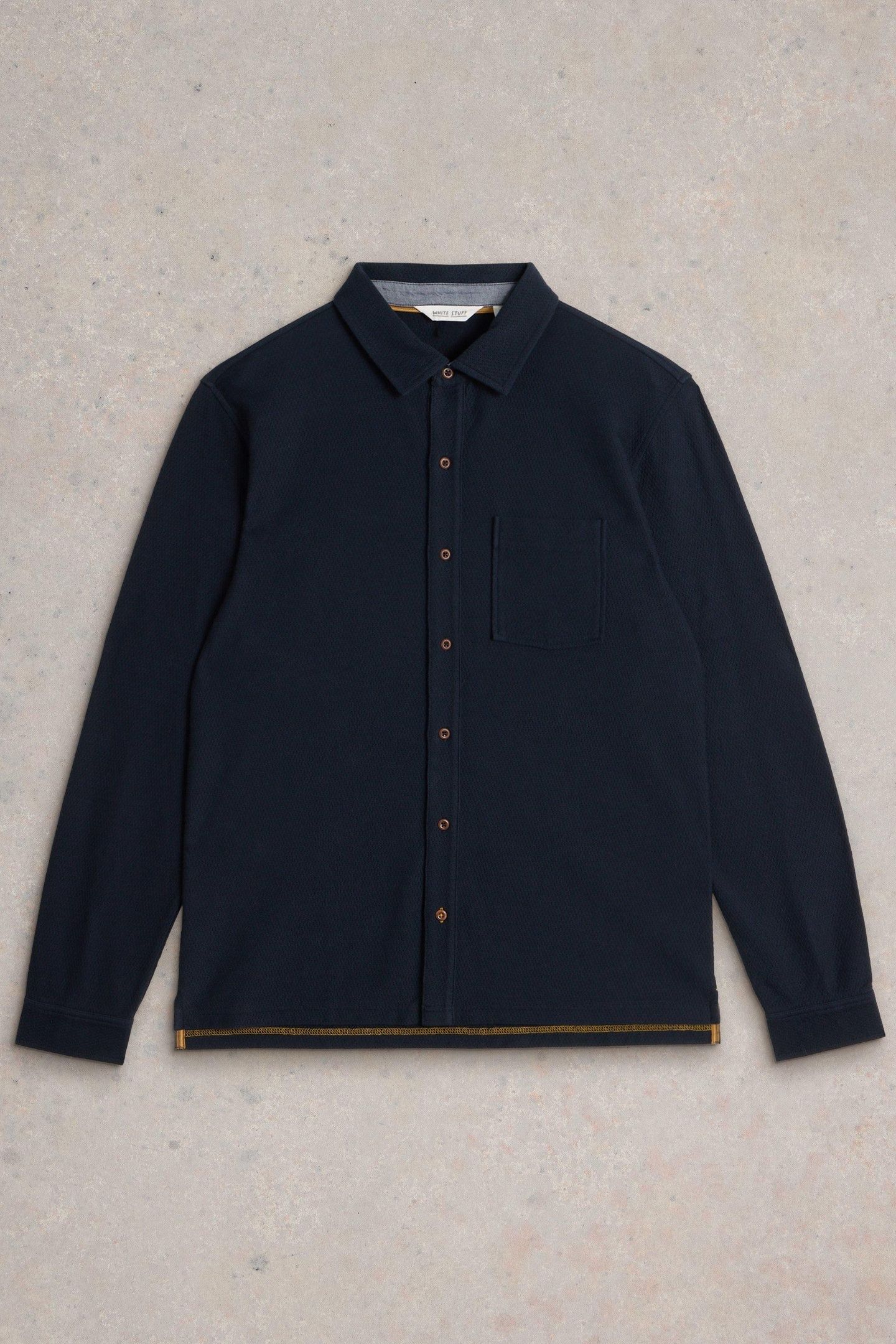 TEXTURED JERSEY SHIRT DARK NAVY 4