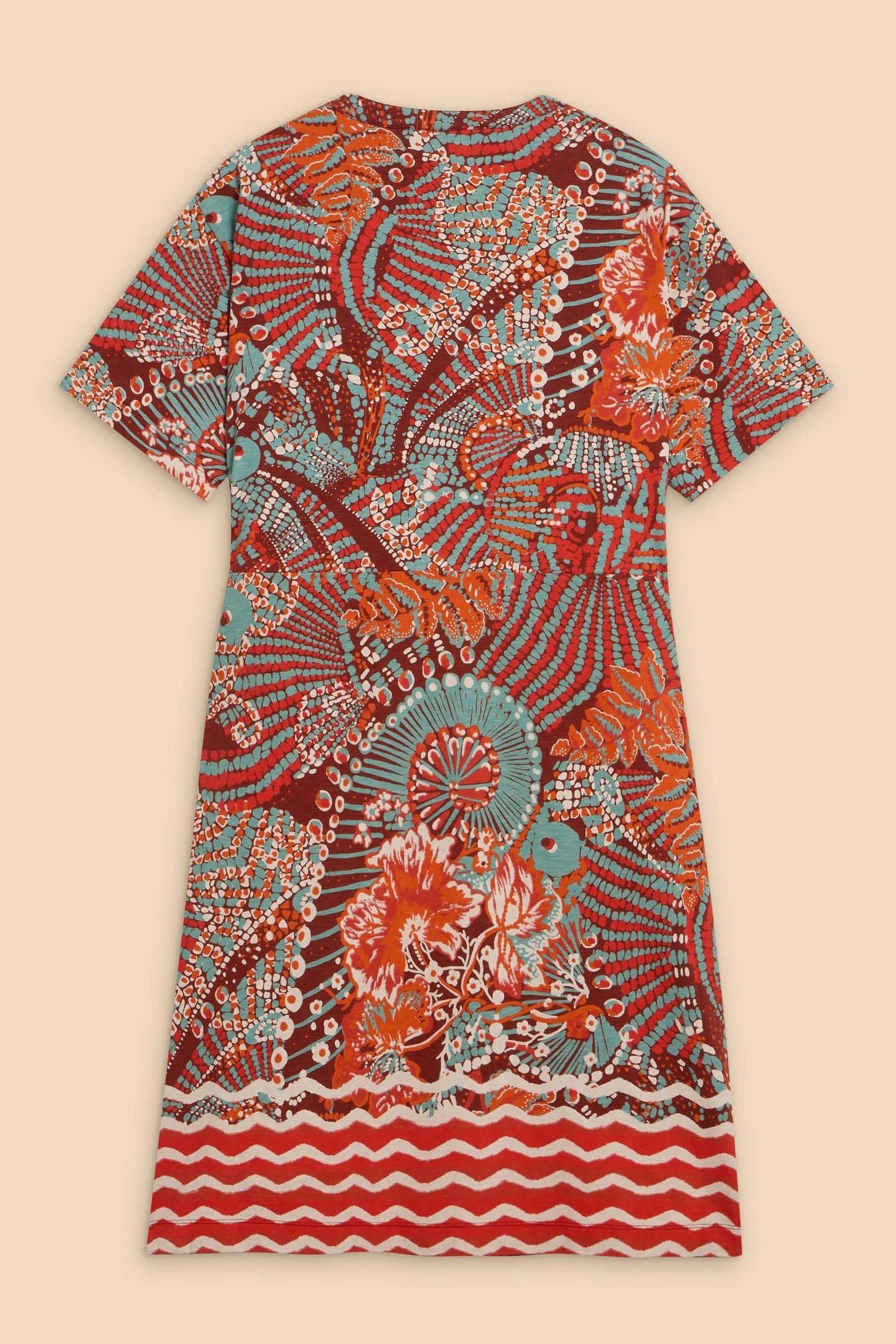 TAMMY COTTON JERSEY DRESS RED PRINT 5