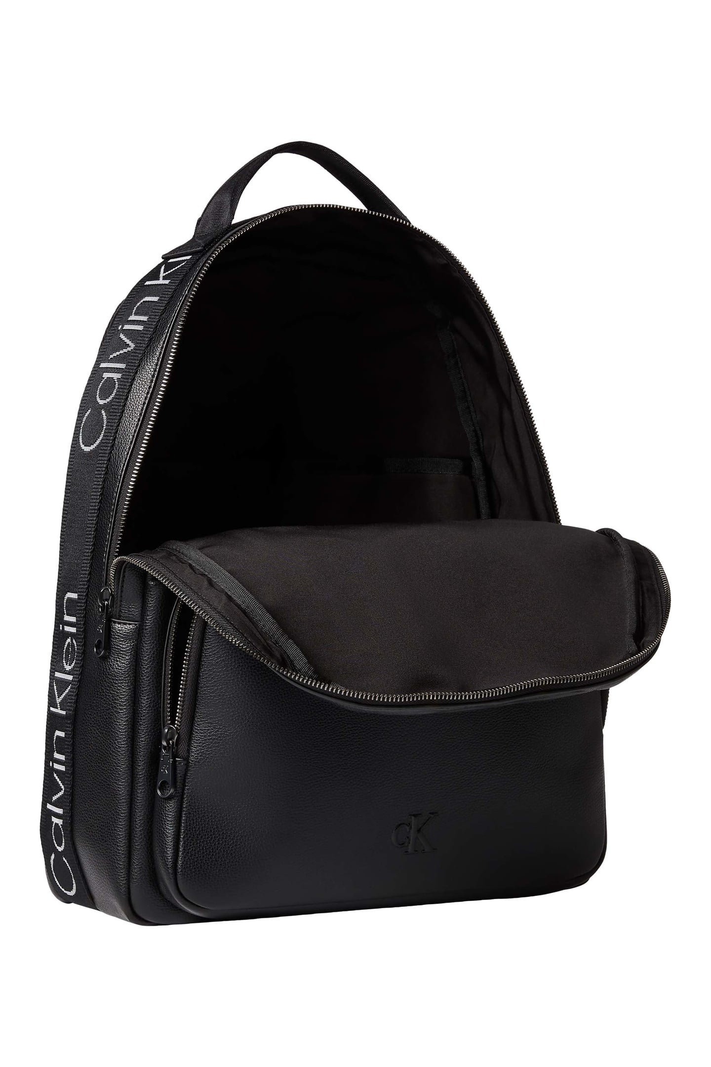 WEBBING STRAP ROUND BACKPACK BLACK/WHITE WEBBING 2