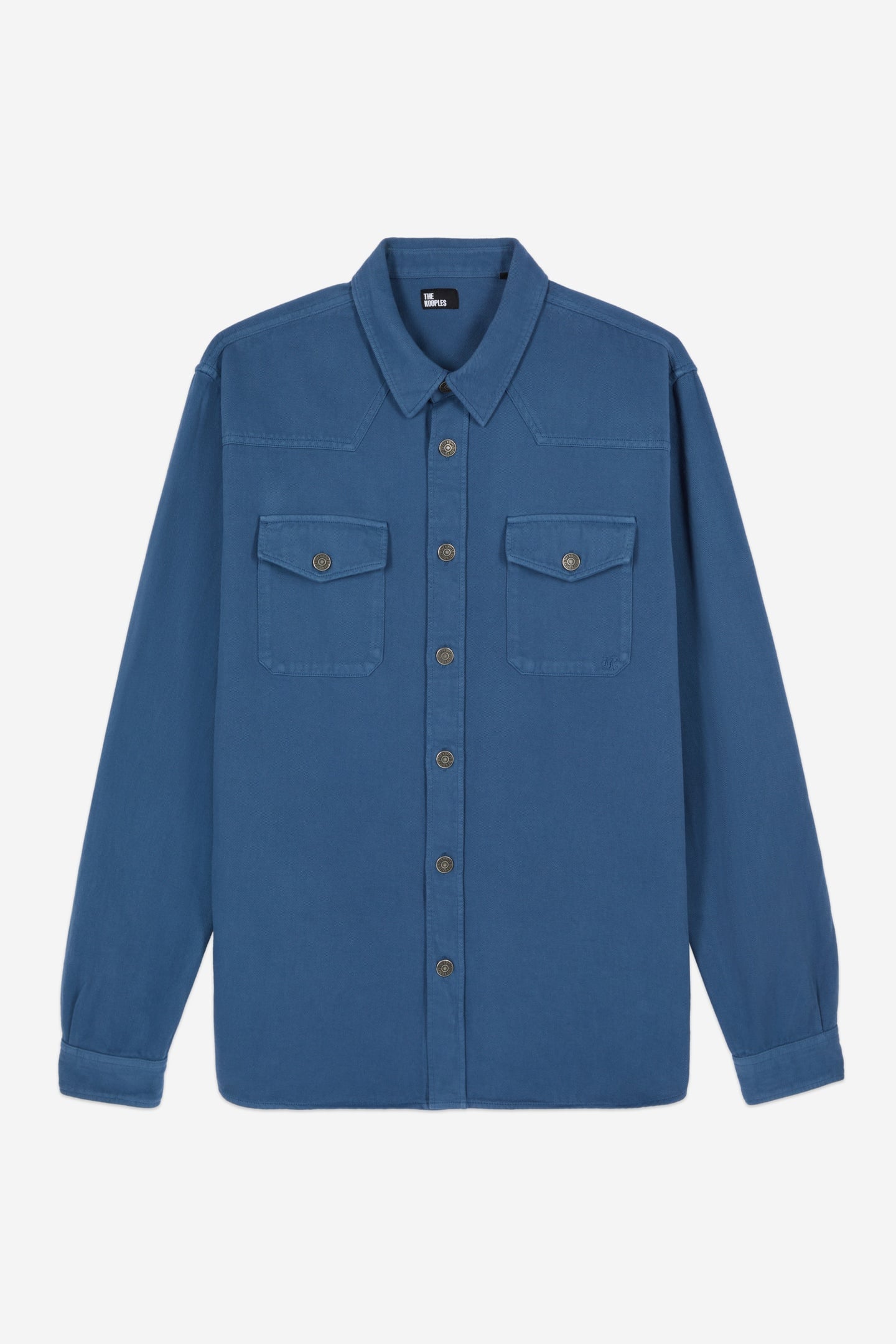 CASUAL LINEN COTTON SHIRT MIDDLE NAVY 5