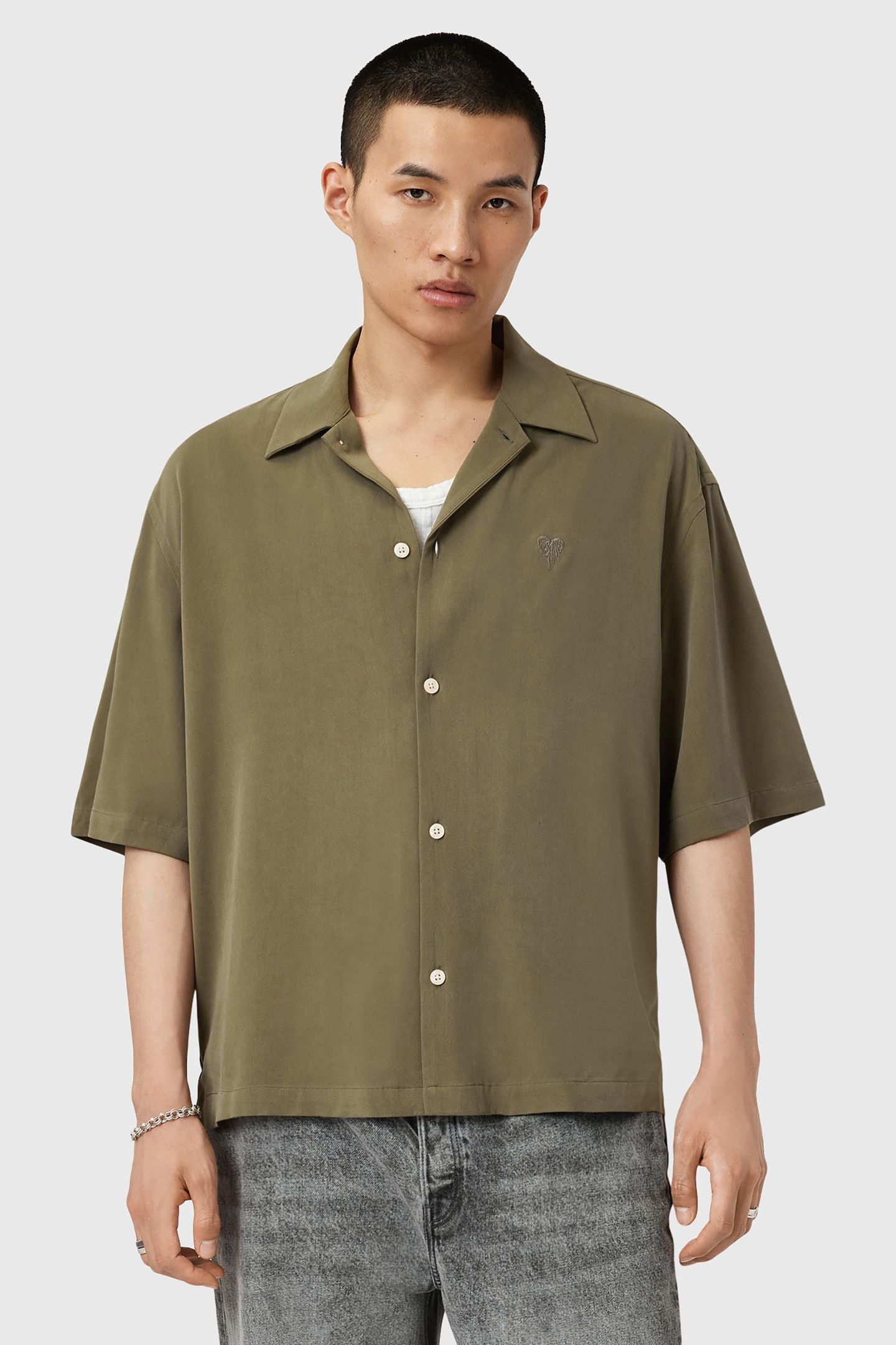 RIALTO SS SHIRT DUSTY GREEN 2