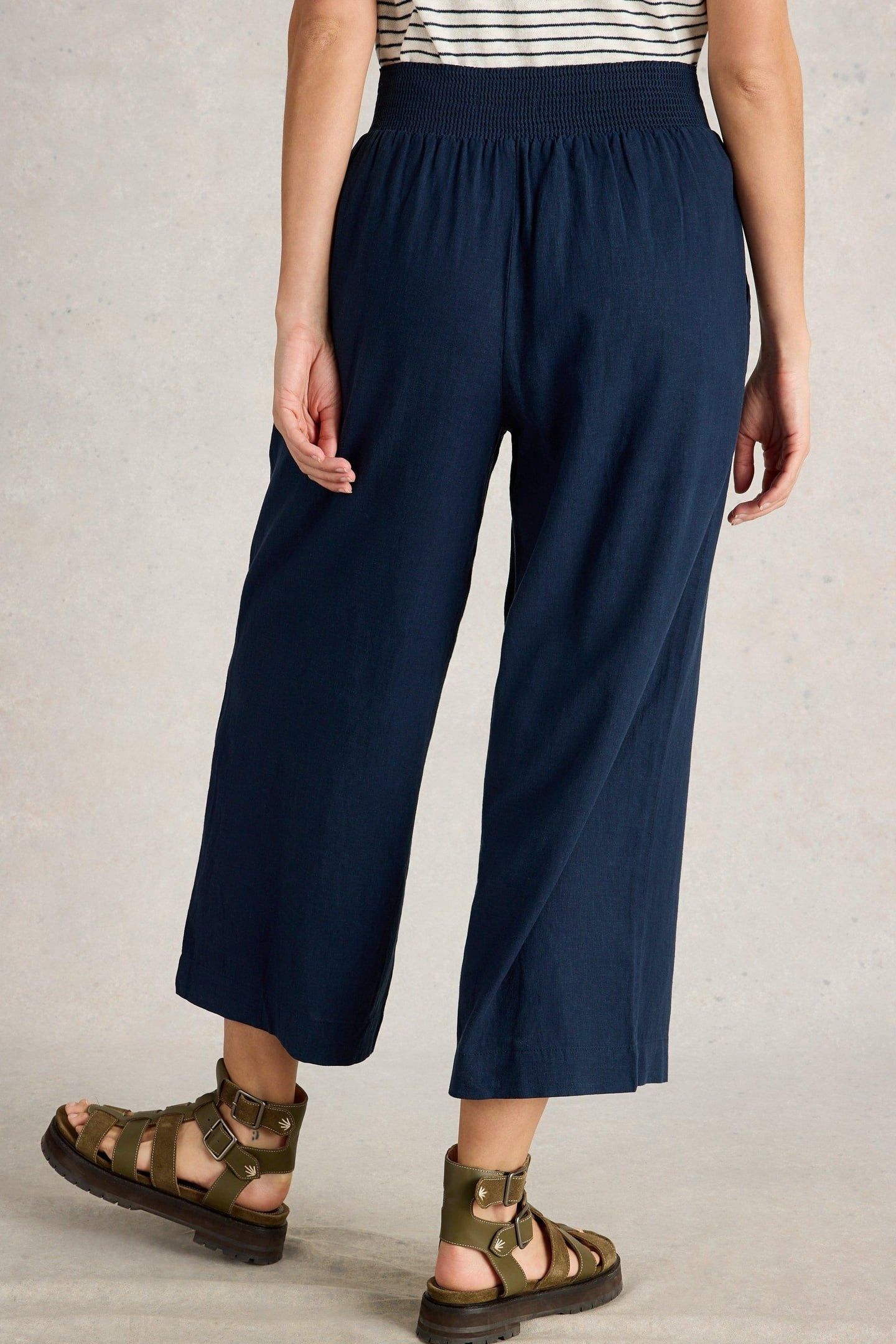 SHELLY LINEN BLEND CULOTTE DARK NAVY 3