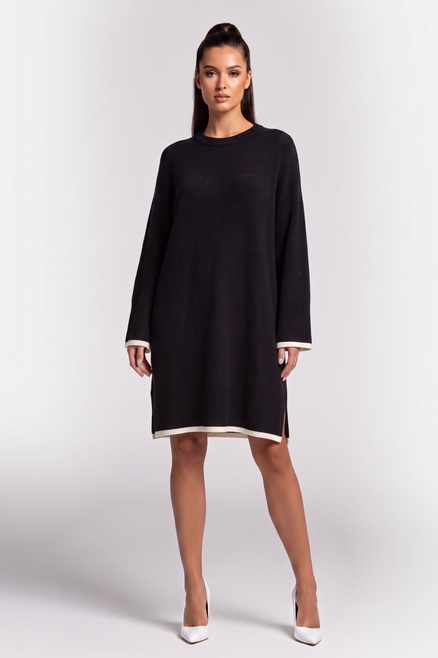 PIEMOTE BLOUCLÉ SWEATER BLACK 1