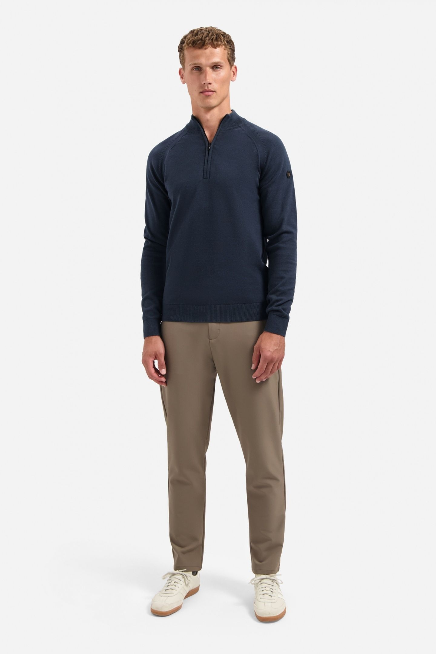 PULLOVER HALF ZIP HIGH COLLAR SOLID NIGHT 1