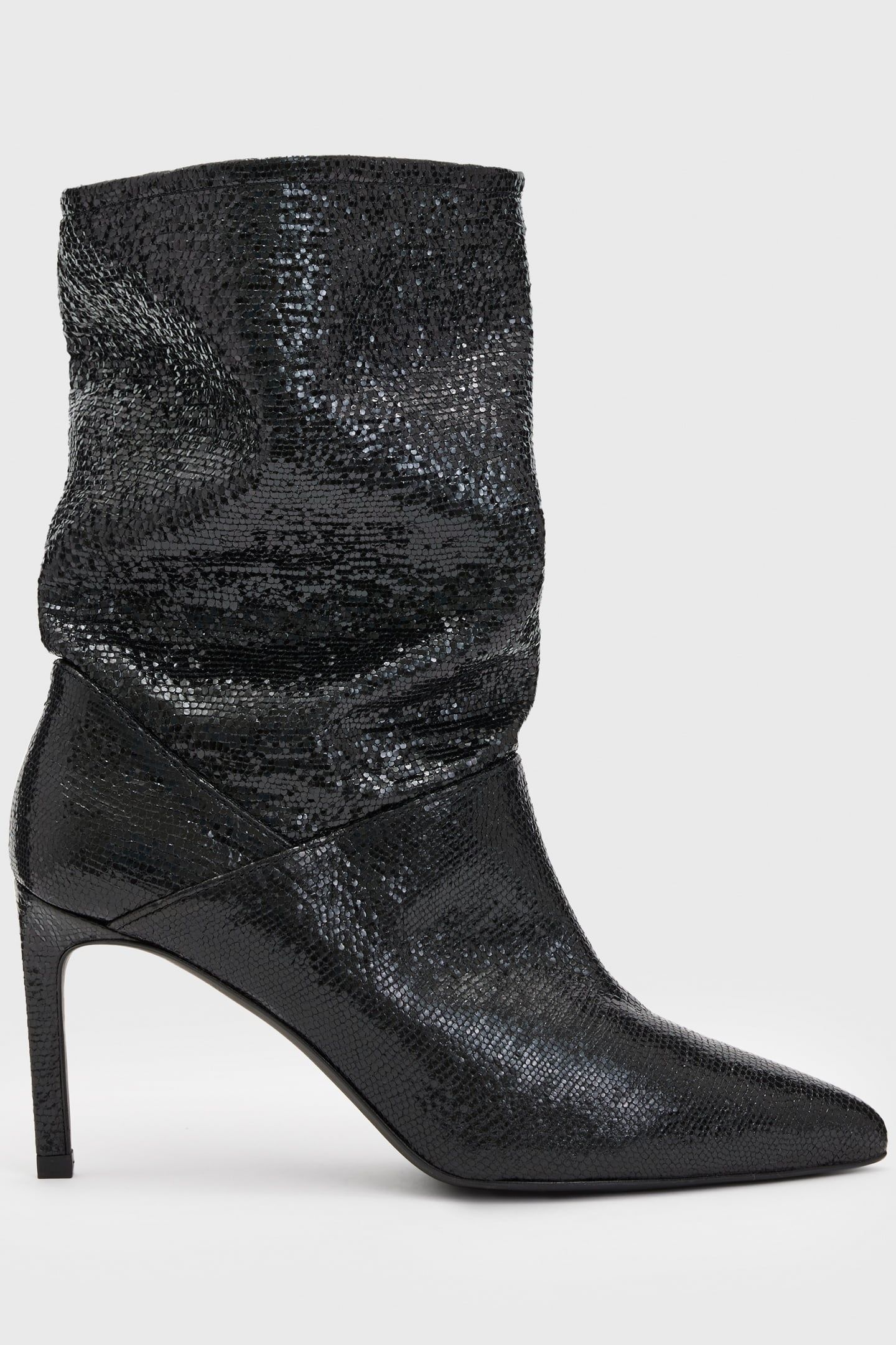 ORLANA SHIMMER BOOT METALLIC BLACK 1