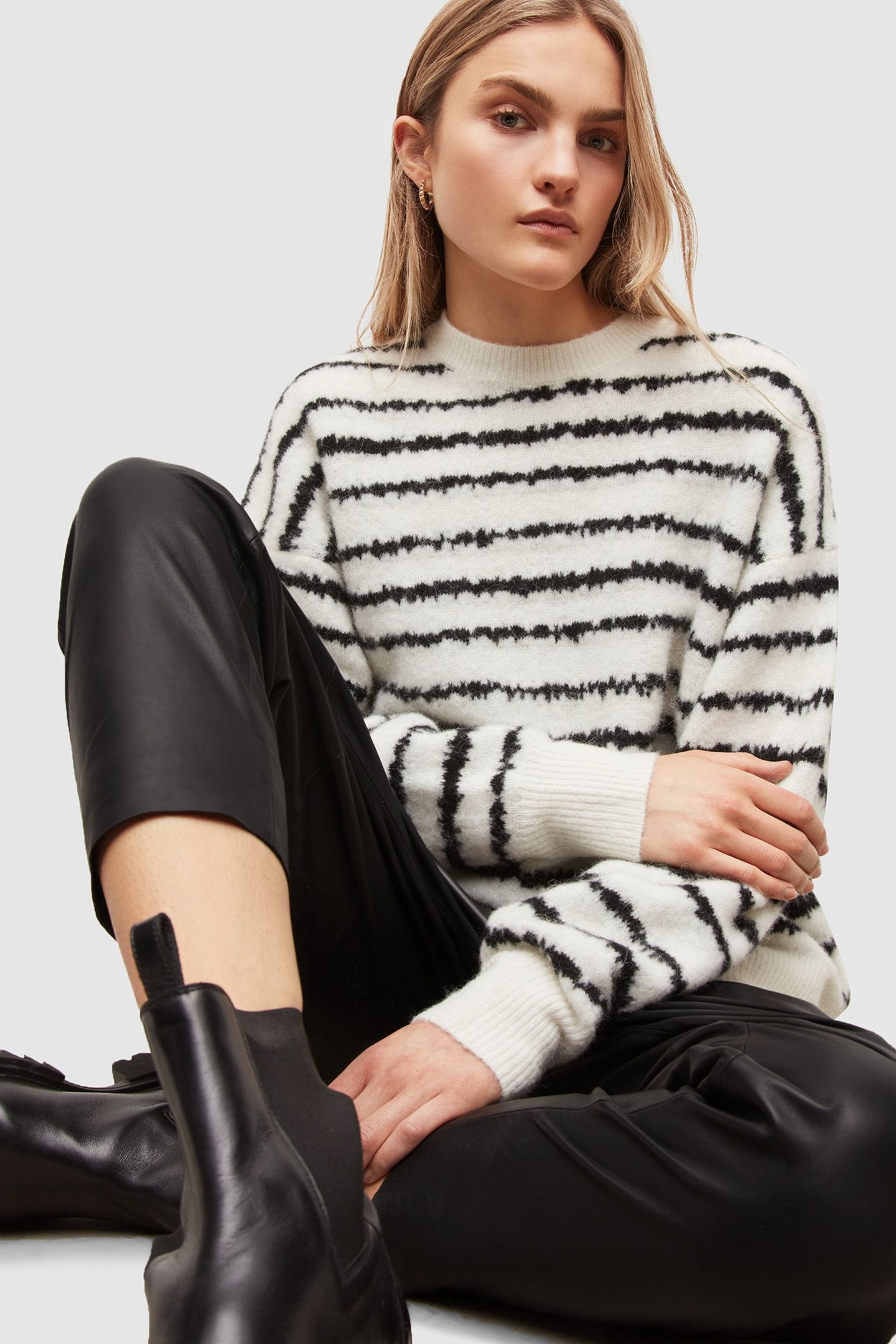 ROSCO JUMPER CHALK WHITE/BLACK 3