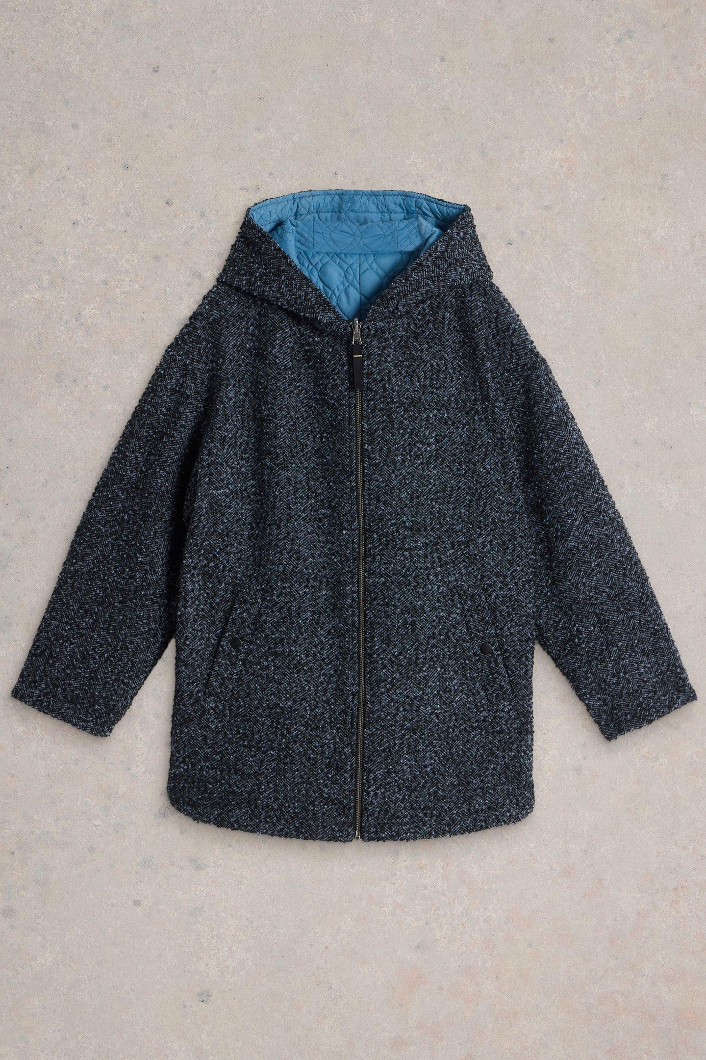MARIELLA REVERSIBLE COAT BLUE MULTI 4
