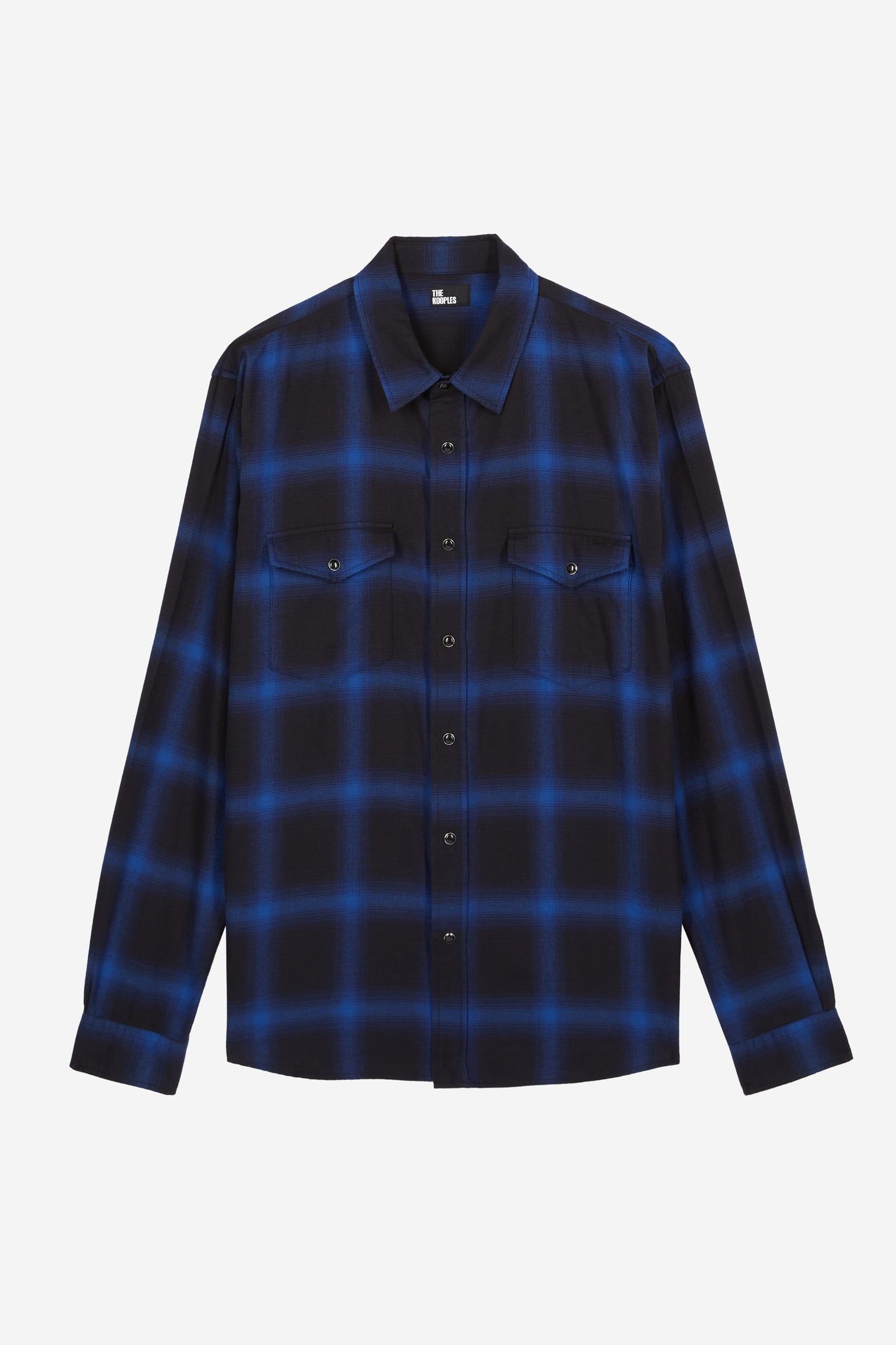 LONG-SLEEVED CHECKED SHIRT BLUE BLACK 5
