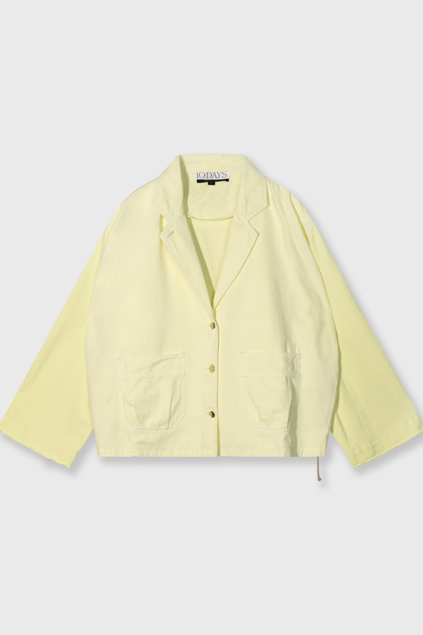 BOXY JACKET TWILL PASTEL YELLOW 5