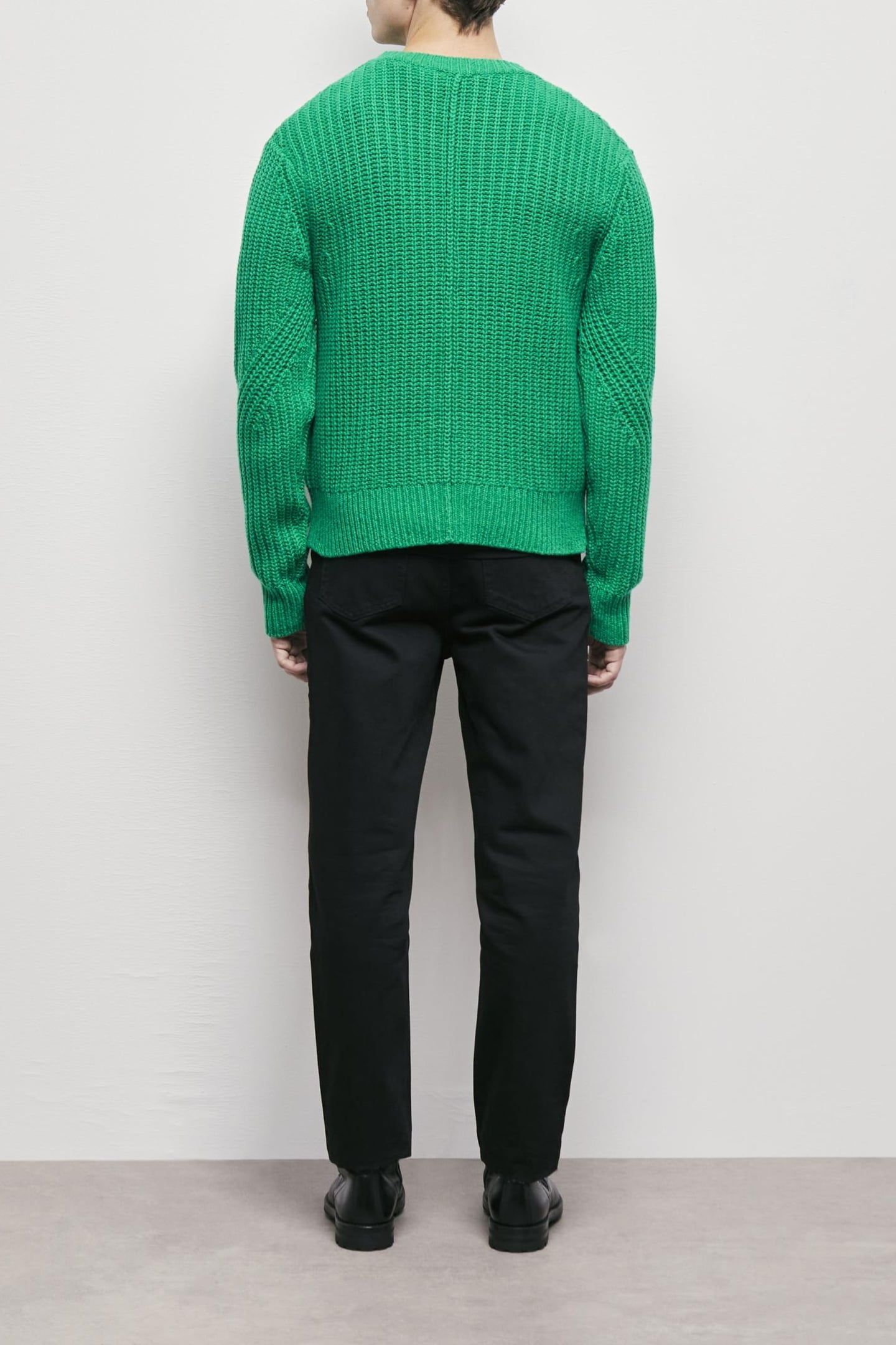LONG-SLEEVED WOOL/NYLON SWEATER GREEN 4