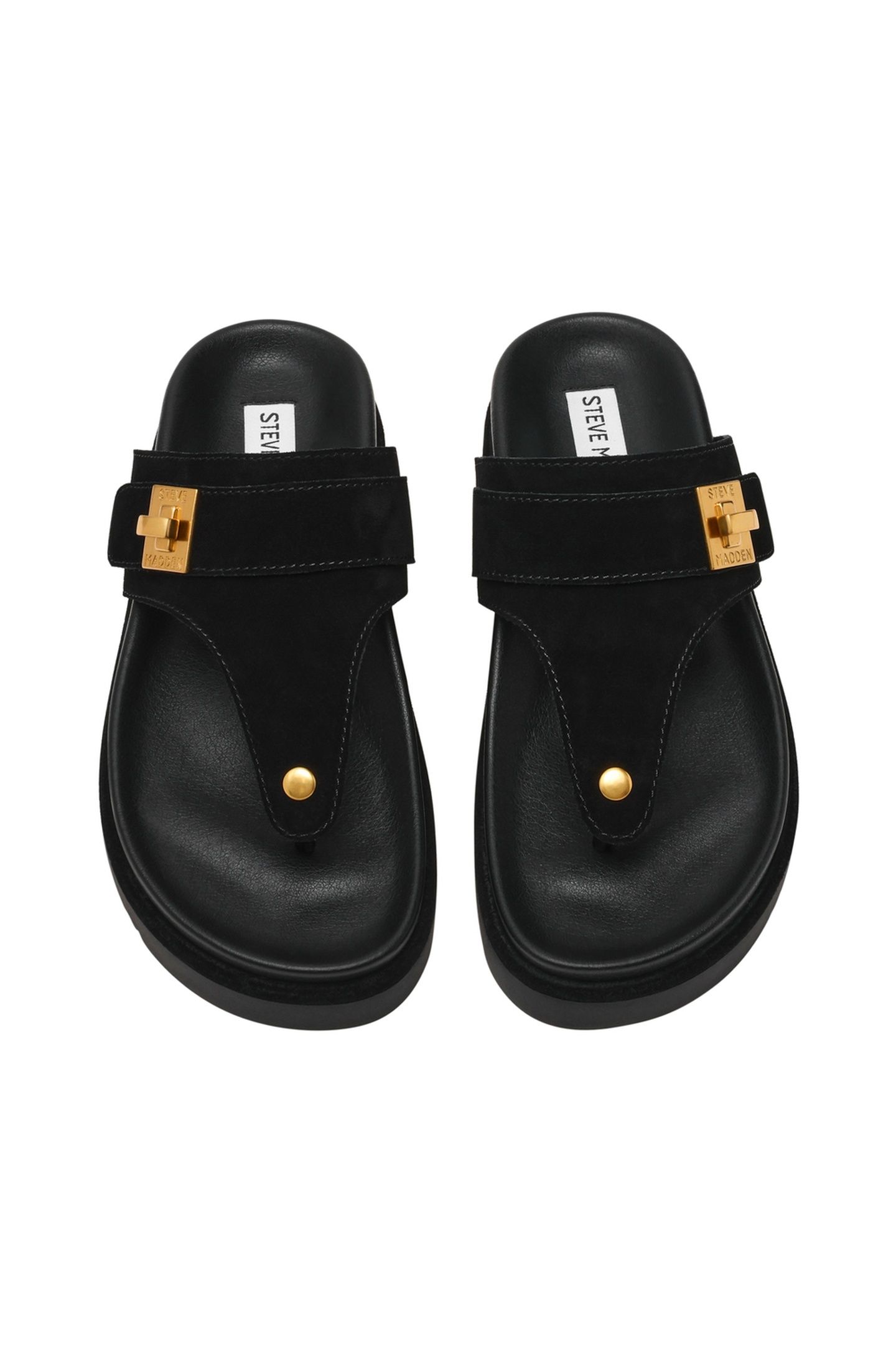 TUNED-IN SANDALS BLACK SUEDE 6