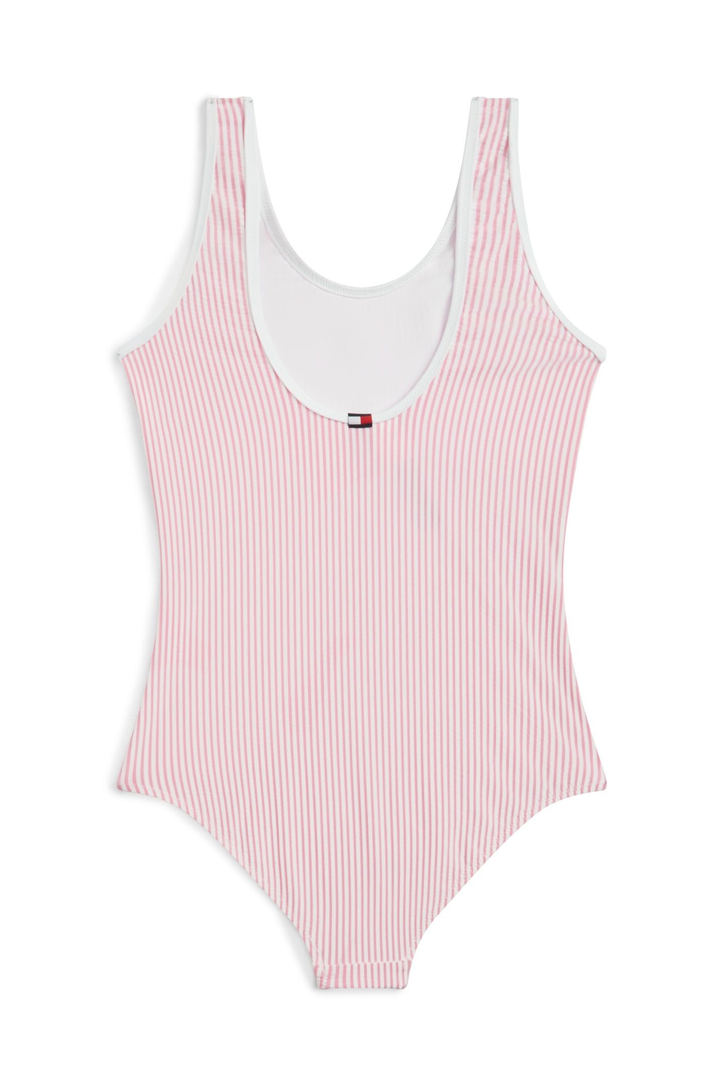 GIRLS ONE PIECE SEERSUCKER PUFFER ROSE PETAL ITHACA 2