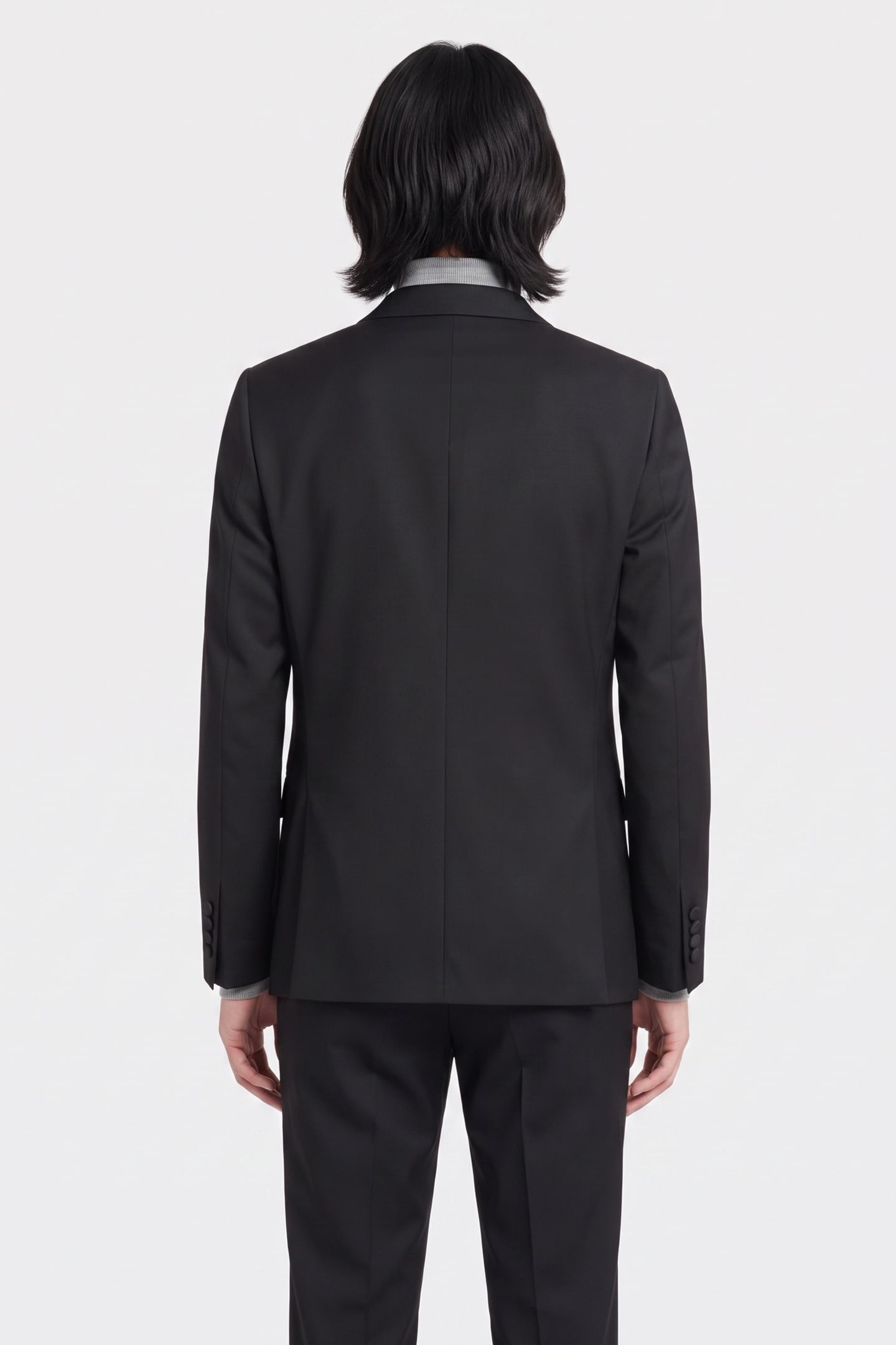 EMBROIDERED JACKET WITH LAPELS BLACK 2
