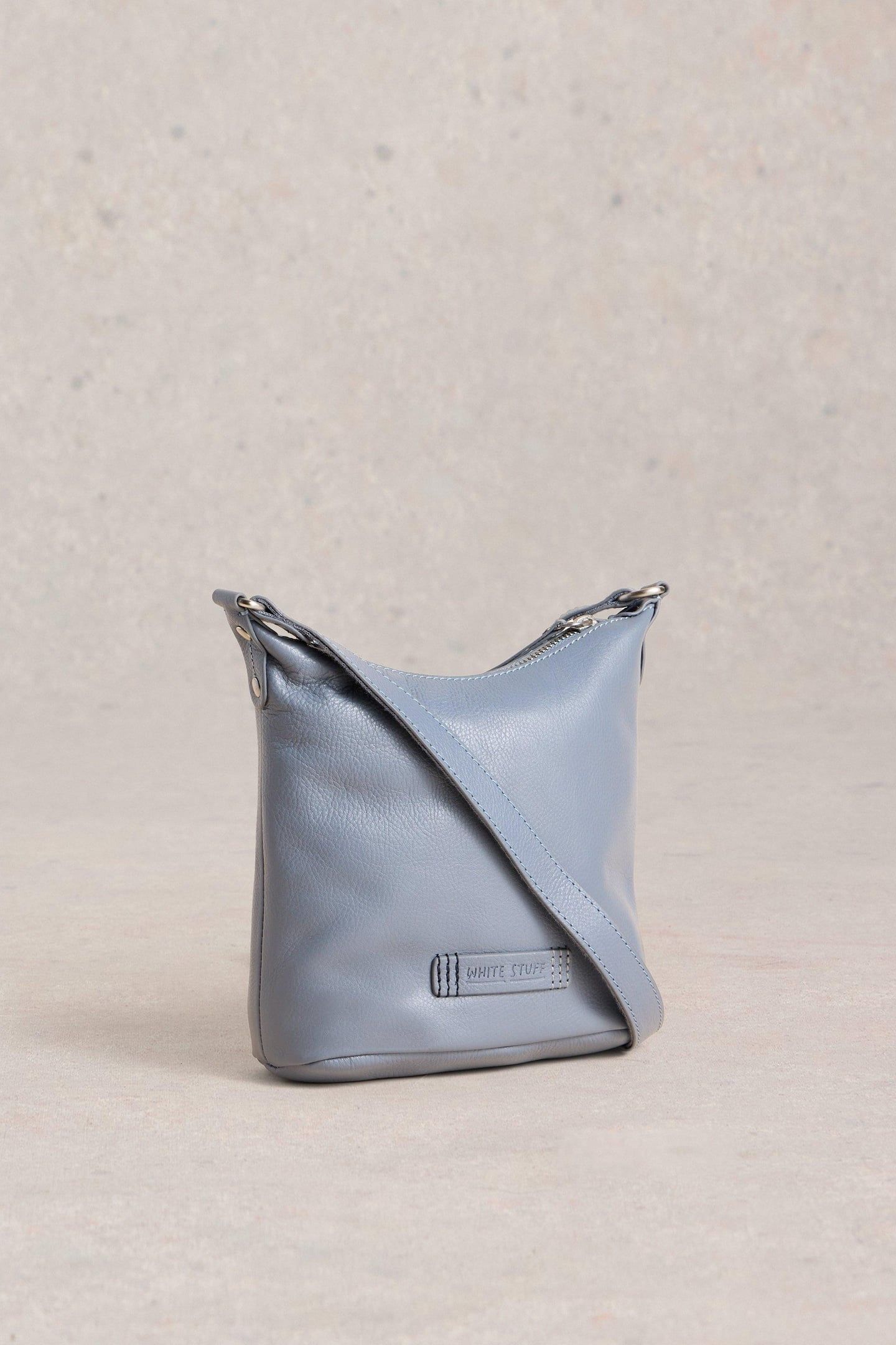 MINI FERN LEATHER CROSSBODY DUSTY BLUE 3