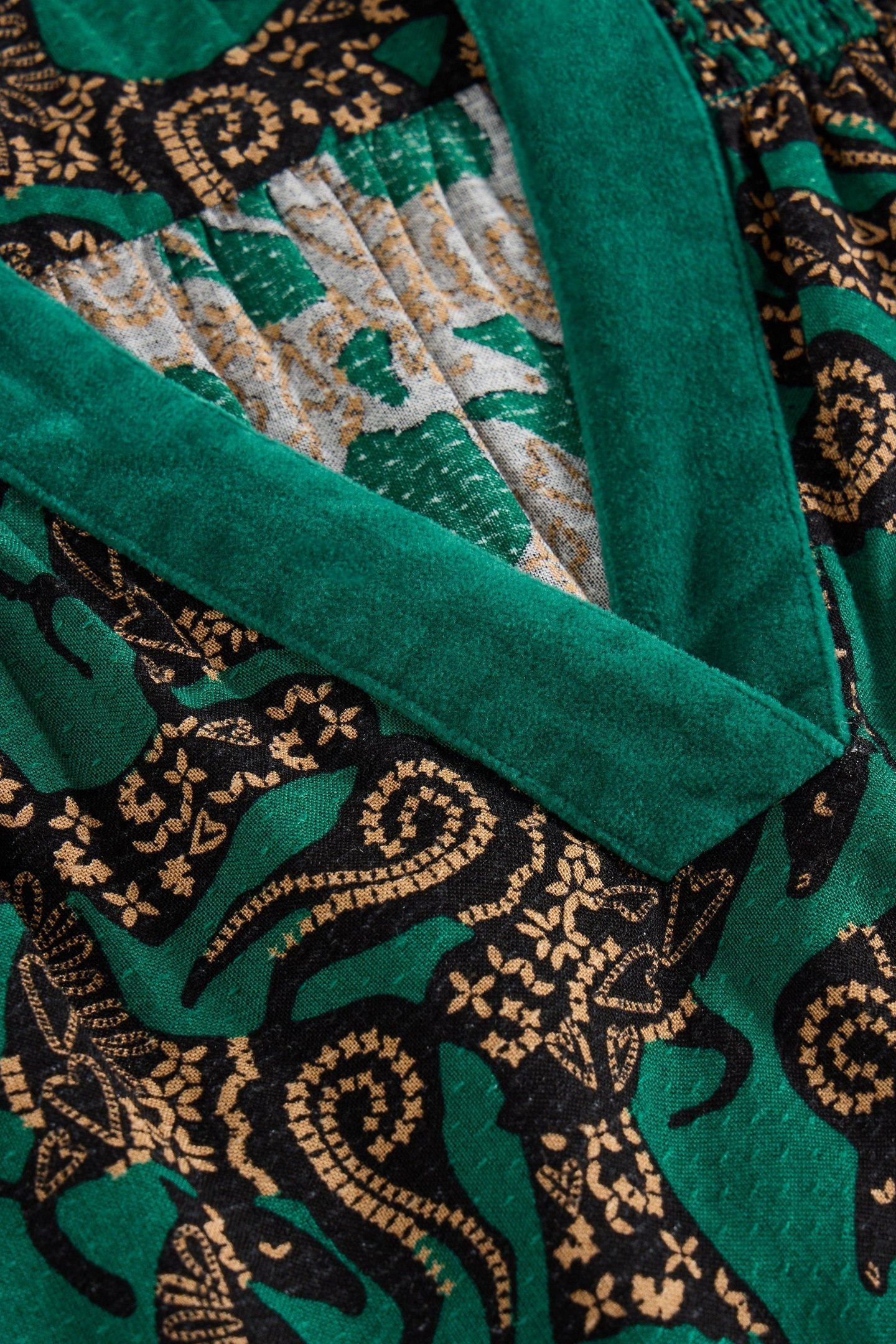 BAY PRINT LONGLINE TOP TEAL PRINT 6