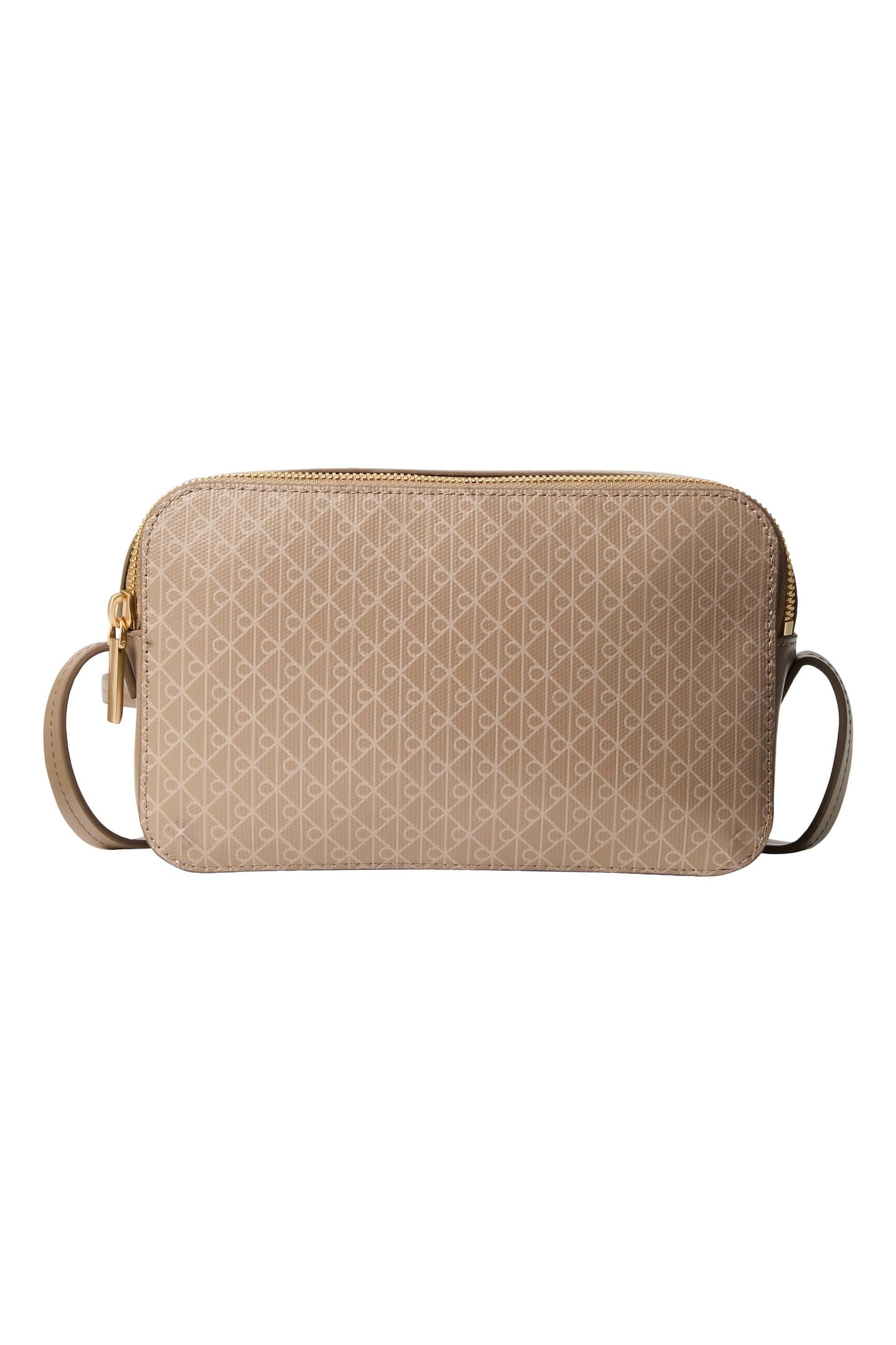 EMBLEM ALL-OVER PRINT ELONGATED BAG DESERT TAUPE 1