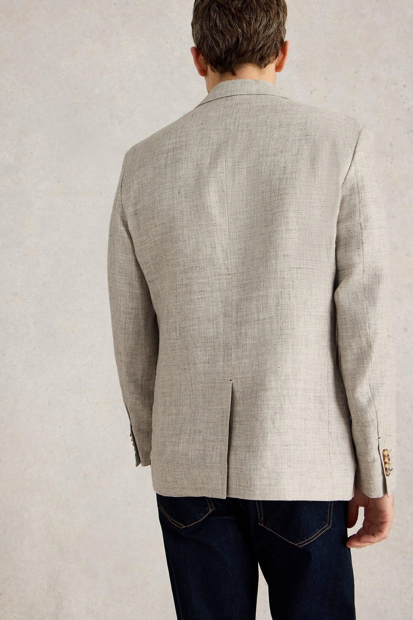 LINEN BLAZER LIGHT GREY 3