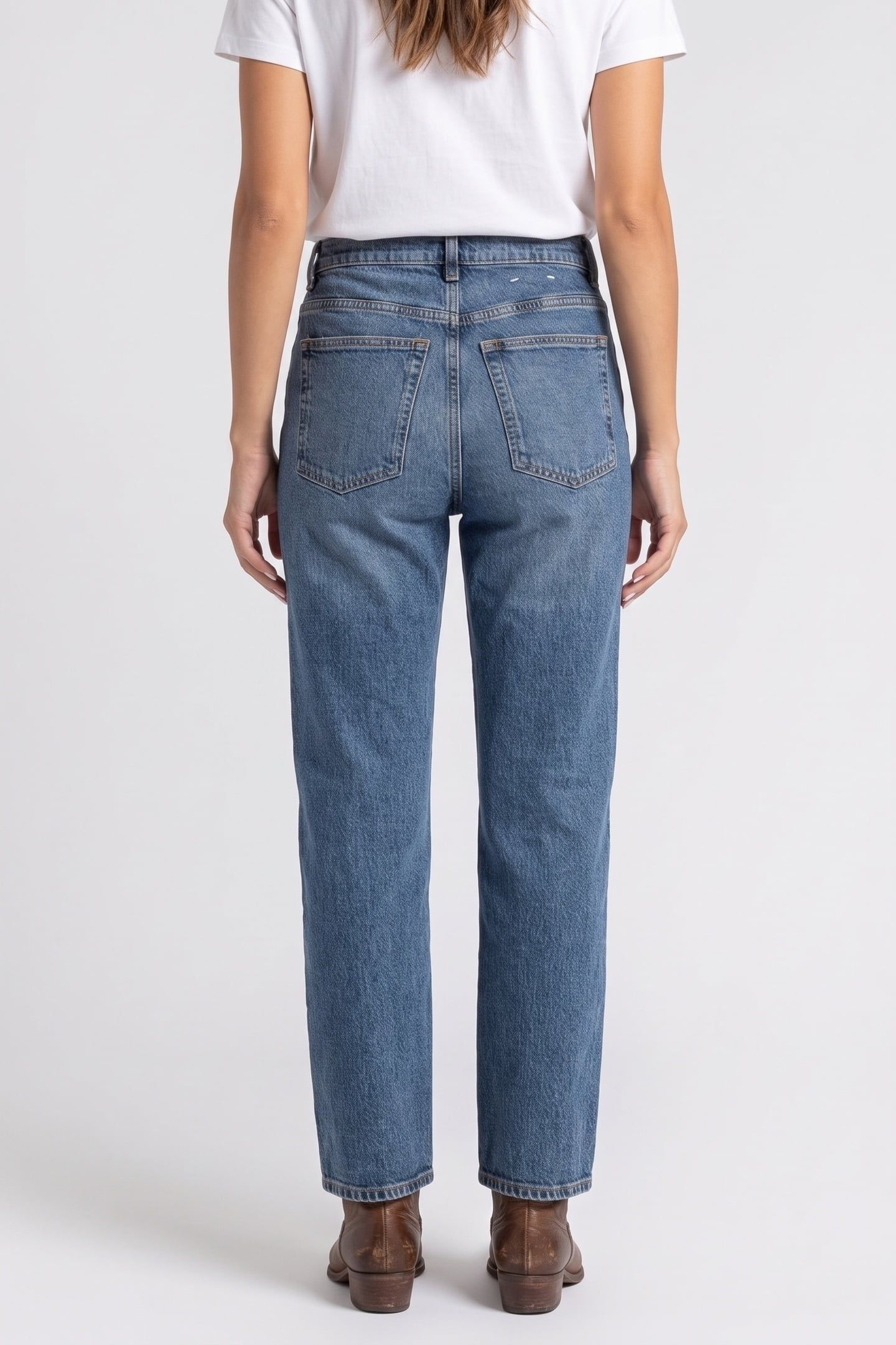 FERN CROPPED FLARED STRETCH BLUE 2