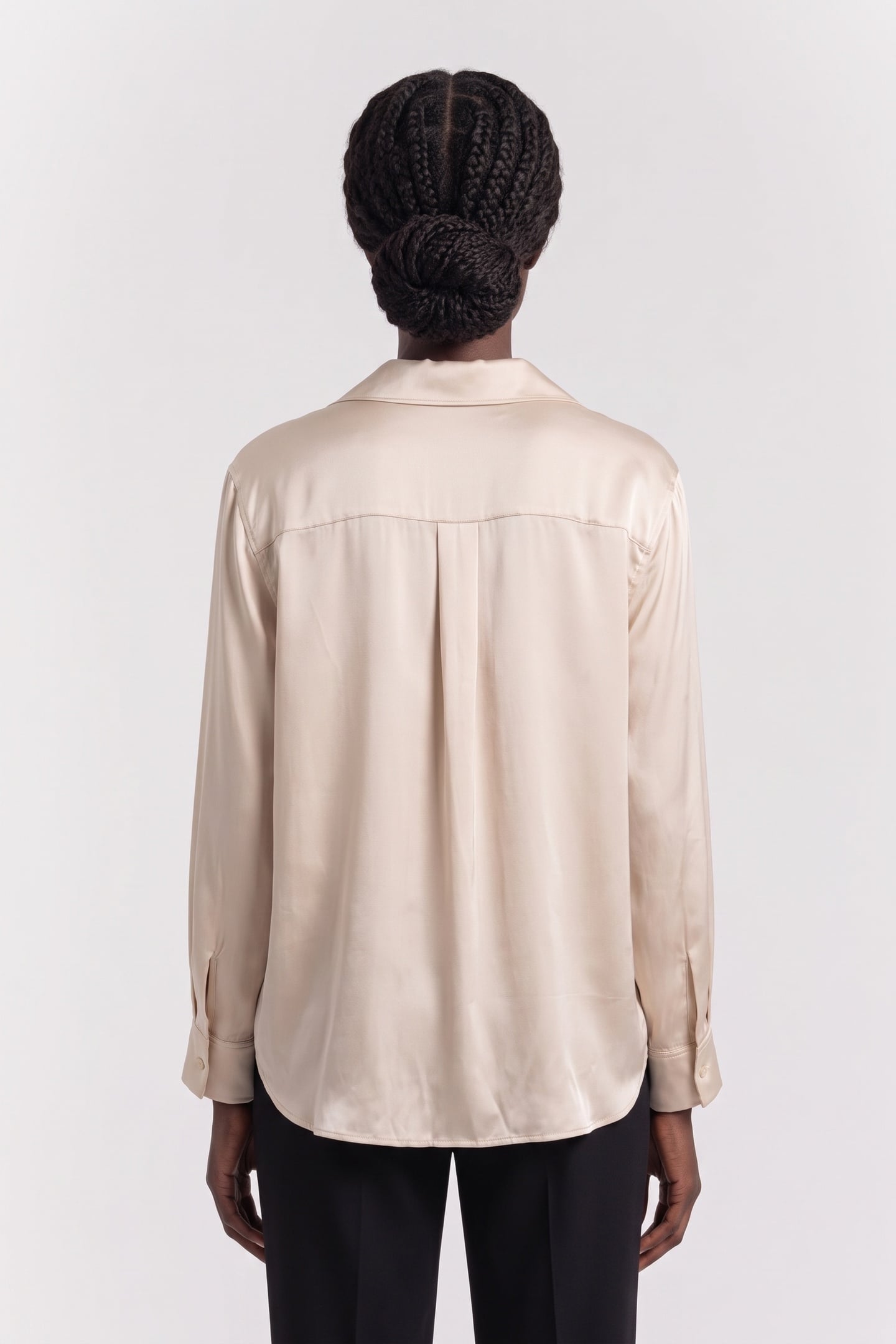 LEMMY SATIN SILK SHIRT BEIGE 2
