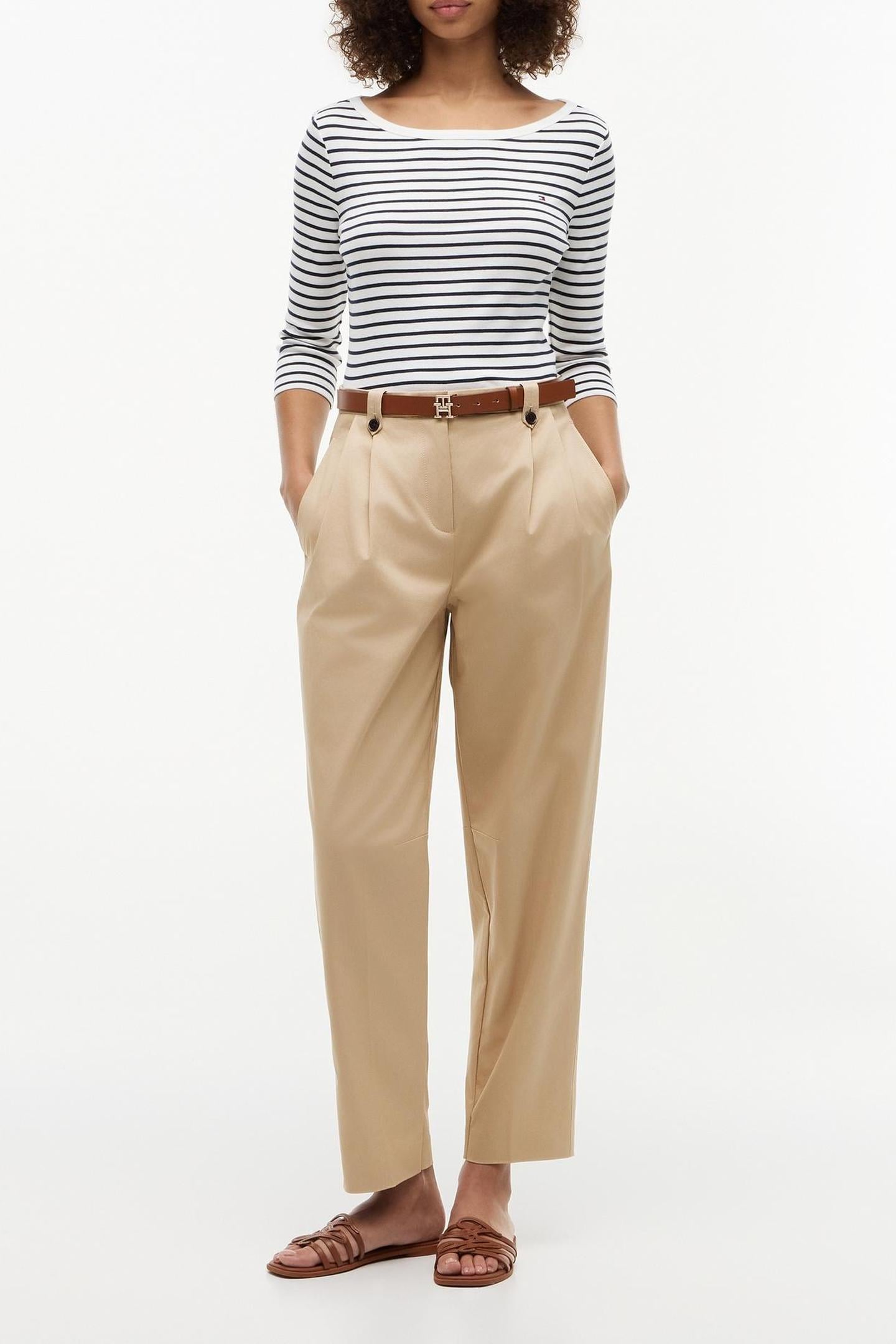 CODY BOAT-NECK 3/4 SLEEVE BRETON STRIPE ECRU/DARK NIGHT NAVY 3