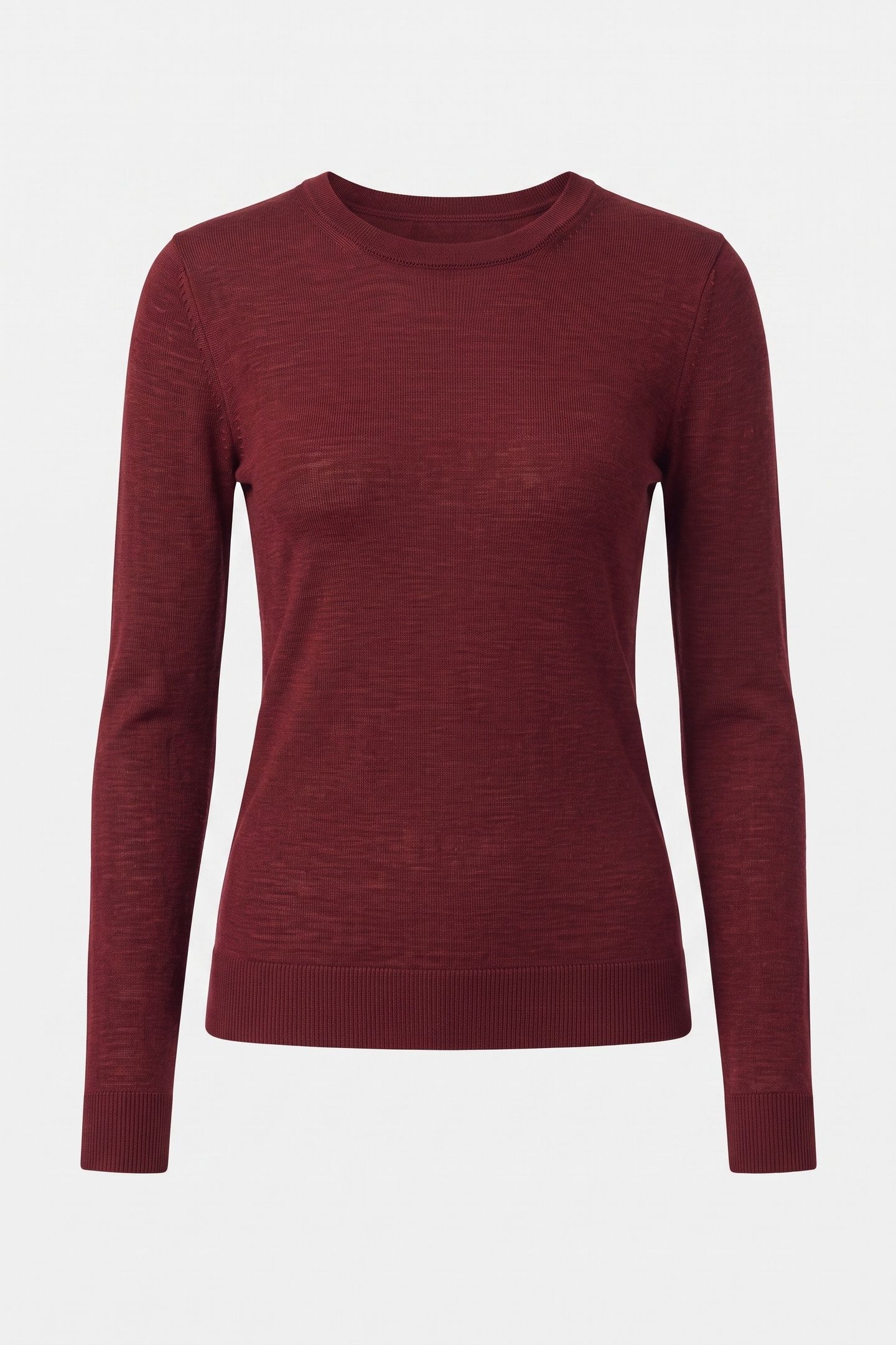 ODDRUN WOOL RIB LS RED 4