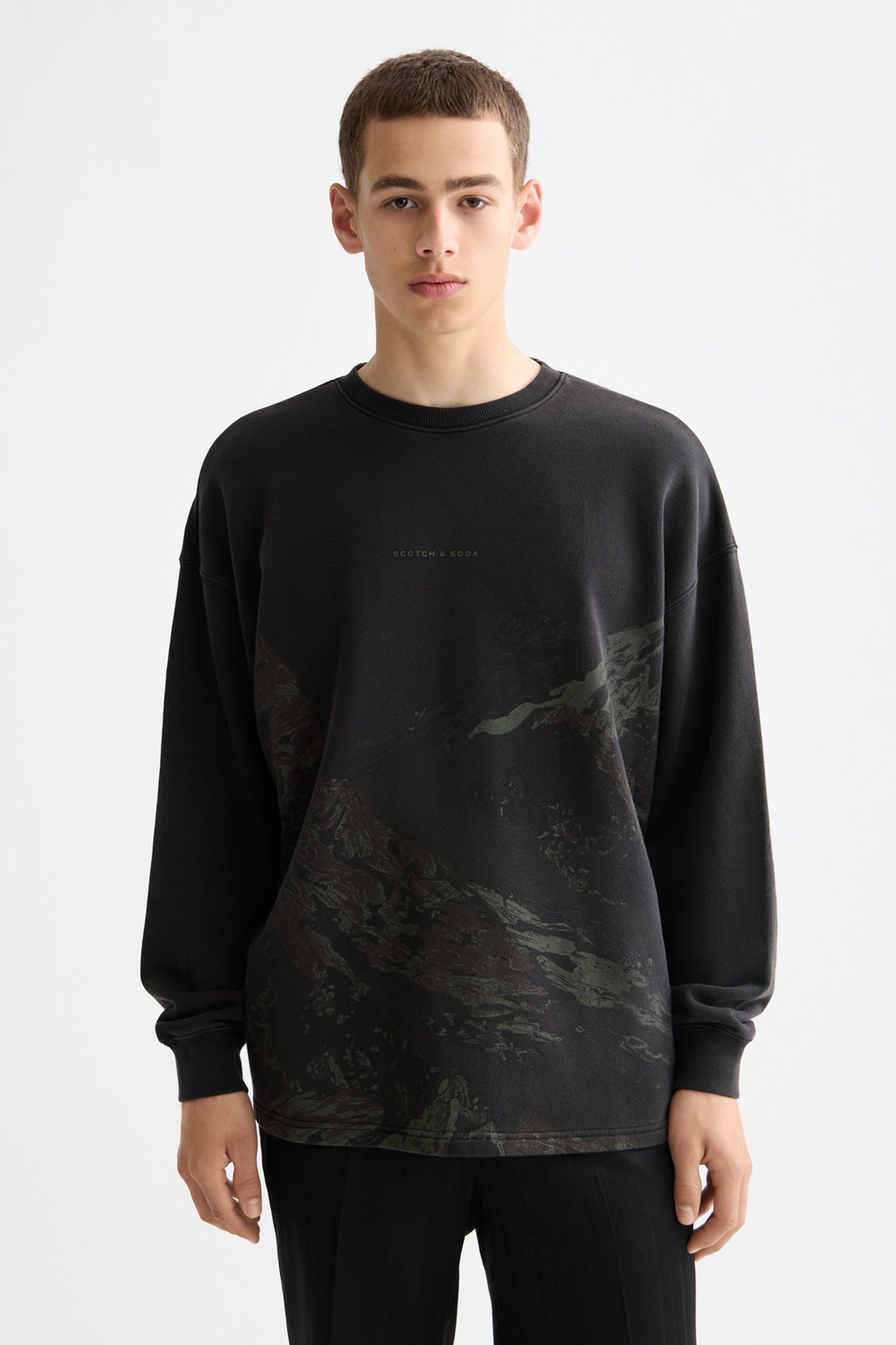 LOOSE FIT OVERDYED AW SWEATSHIRT METEORITE 1