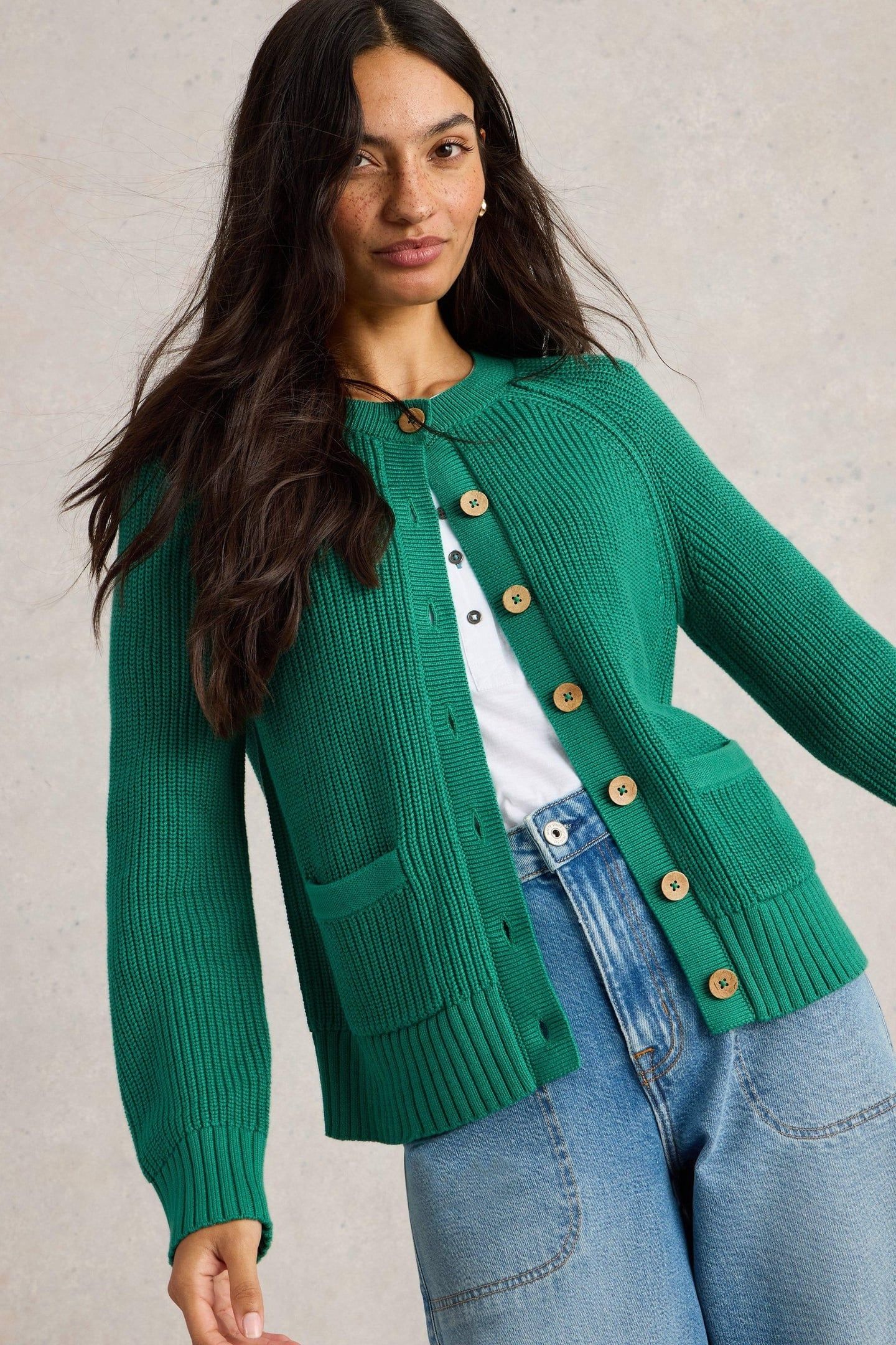 BAILEY COTTON CARDI BRIGHT GREEN 1