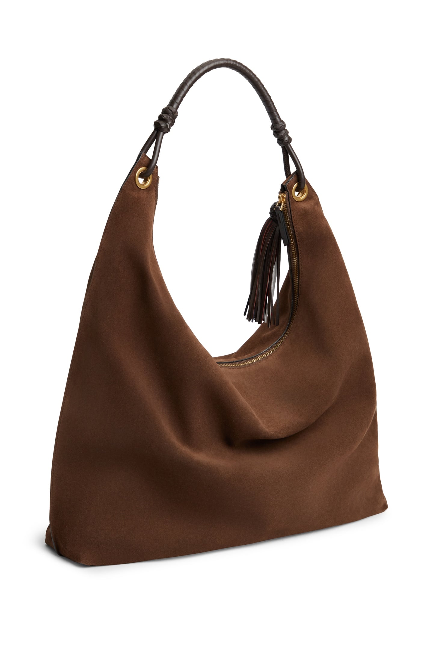 STATEMENT LEATHER HOBO BAG RICH WALNUT 3