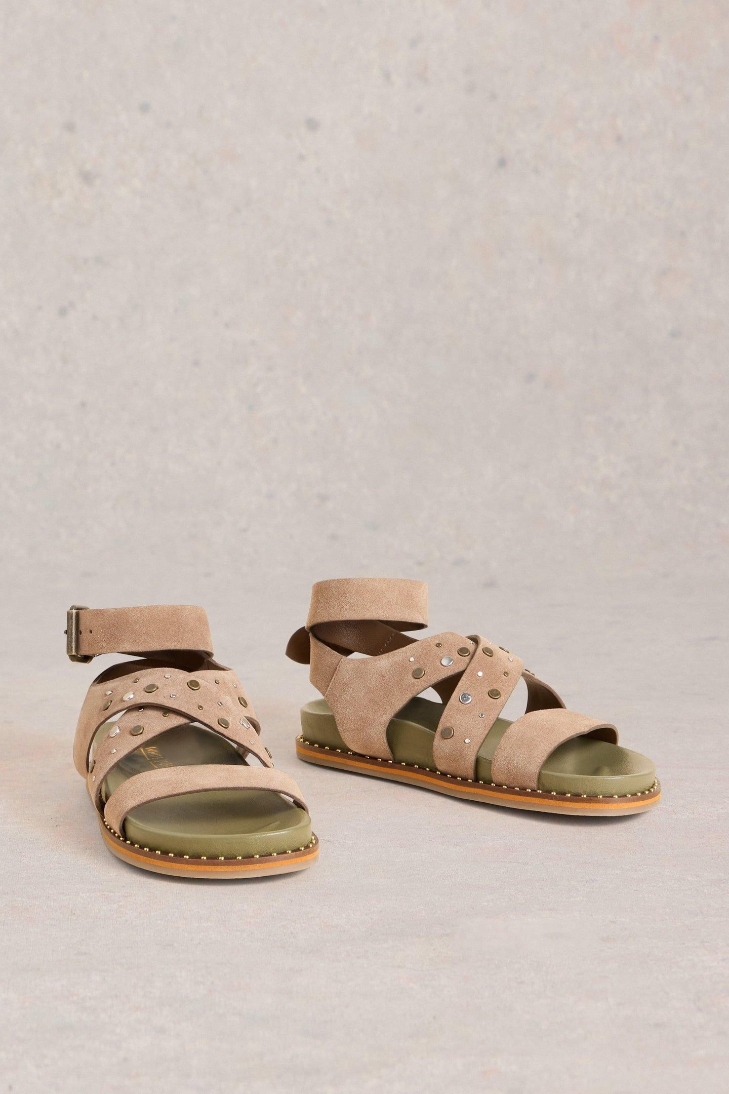 GLADIATOR FOOTBED SANDAL BROWN MULTI 4