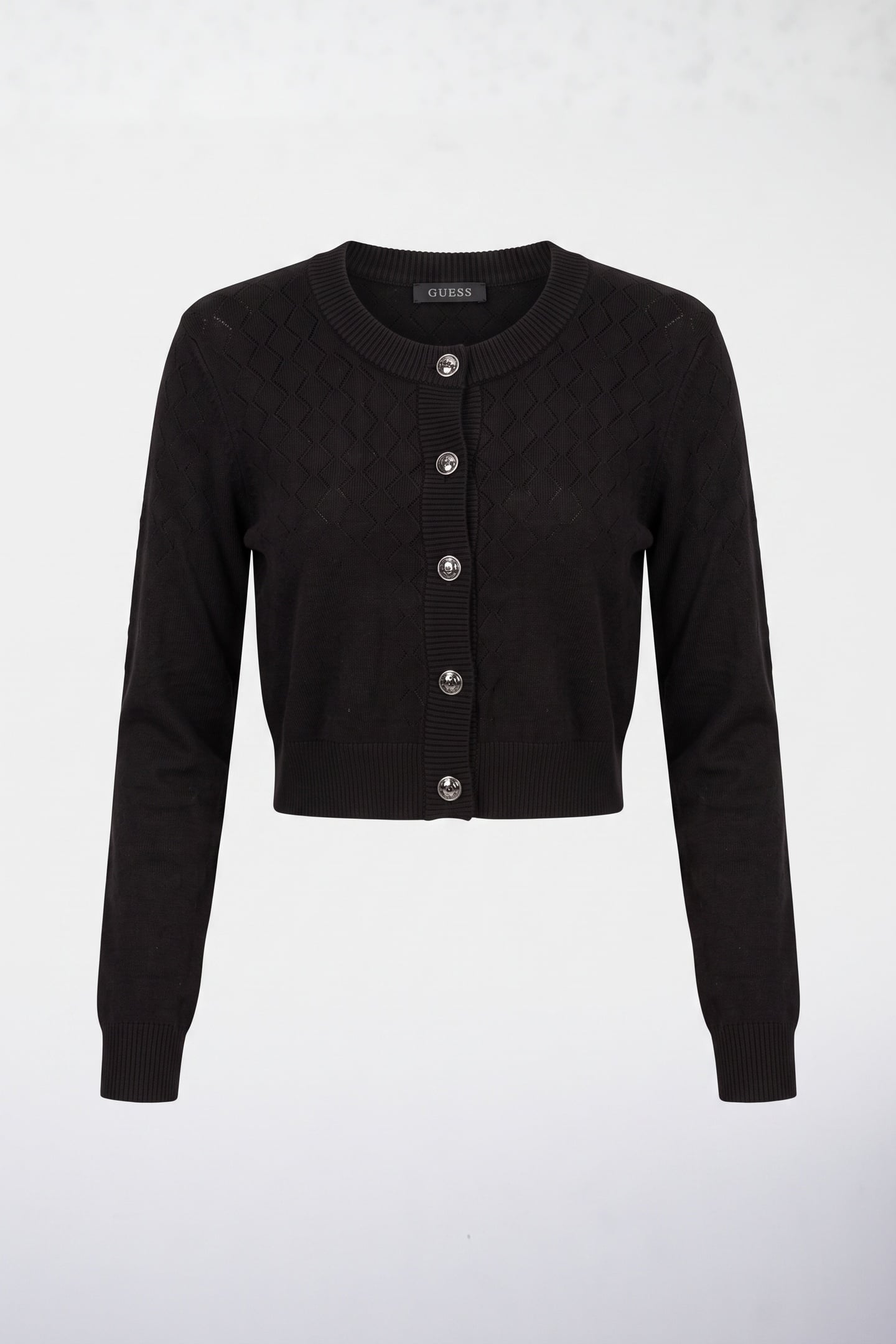 GUESS ECO HOLLAND CN LS CARDI JET BLACK A996 3