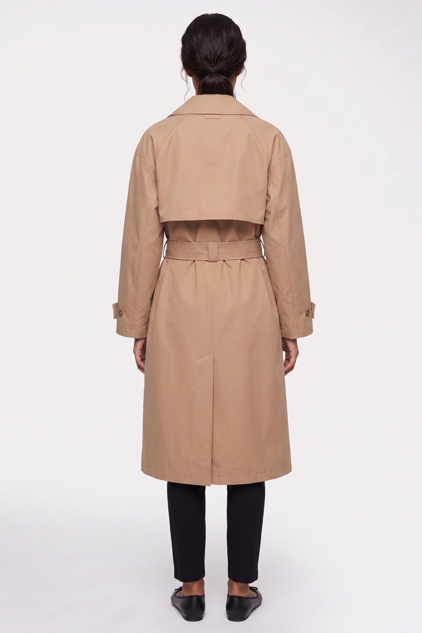 CLASSIC LONG COTTON COAT TANNIN 2