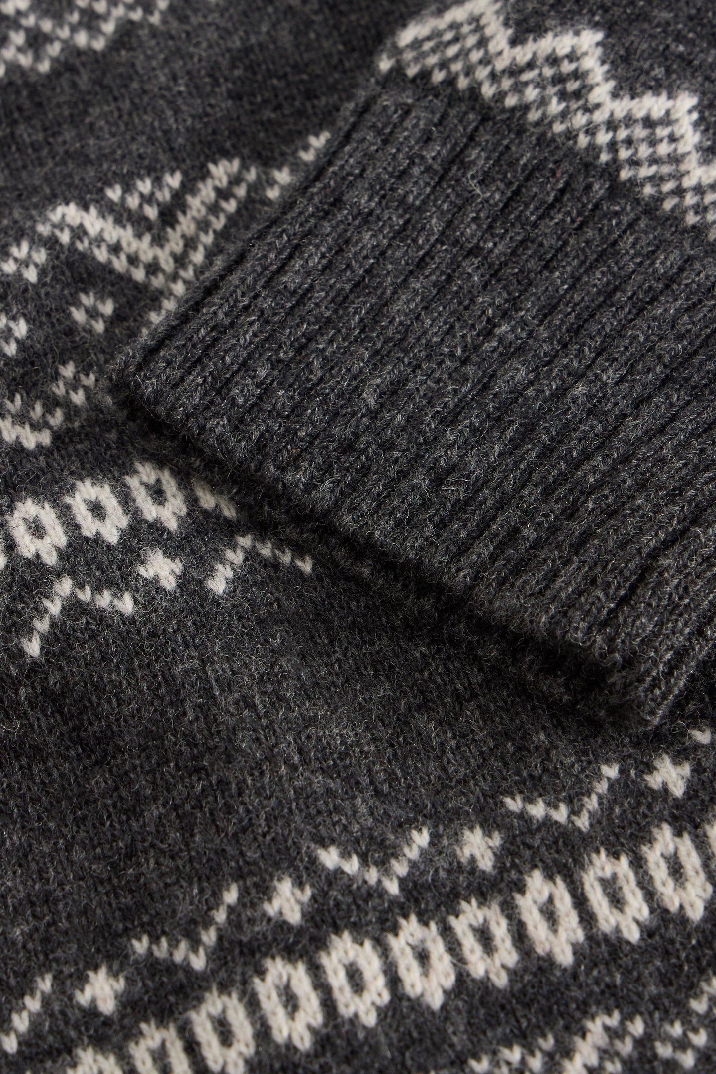 MONOCHROME FAIRISLE JUMPER GREY MULTI 7