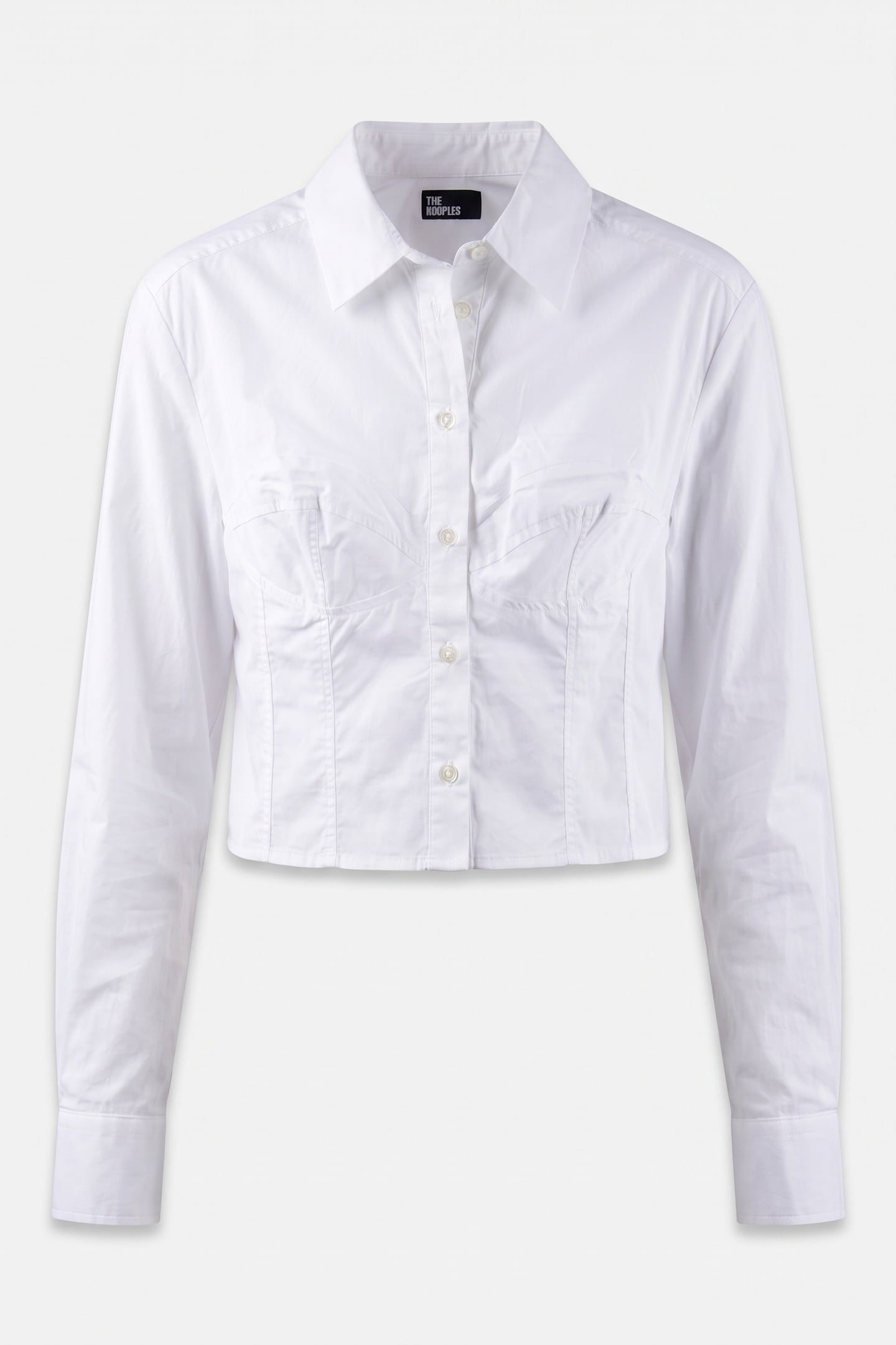 LONG-SLEEVED SHIRT WITH BUSTIER DETAIL WHITE 3