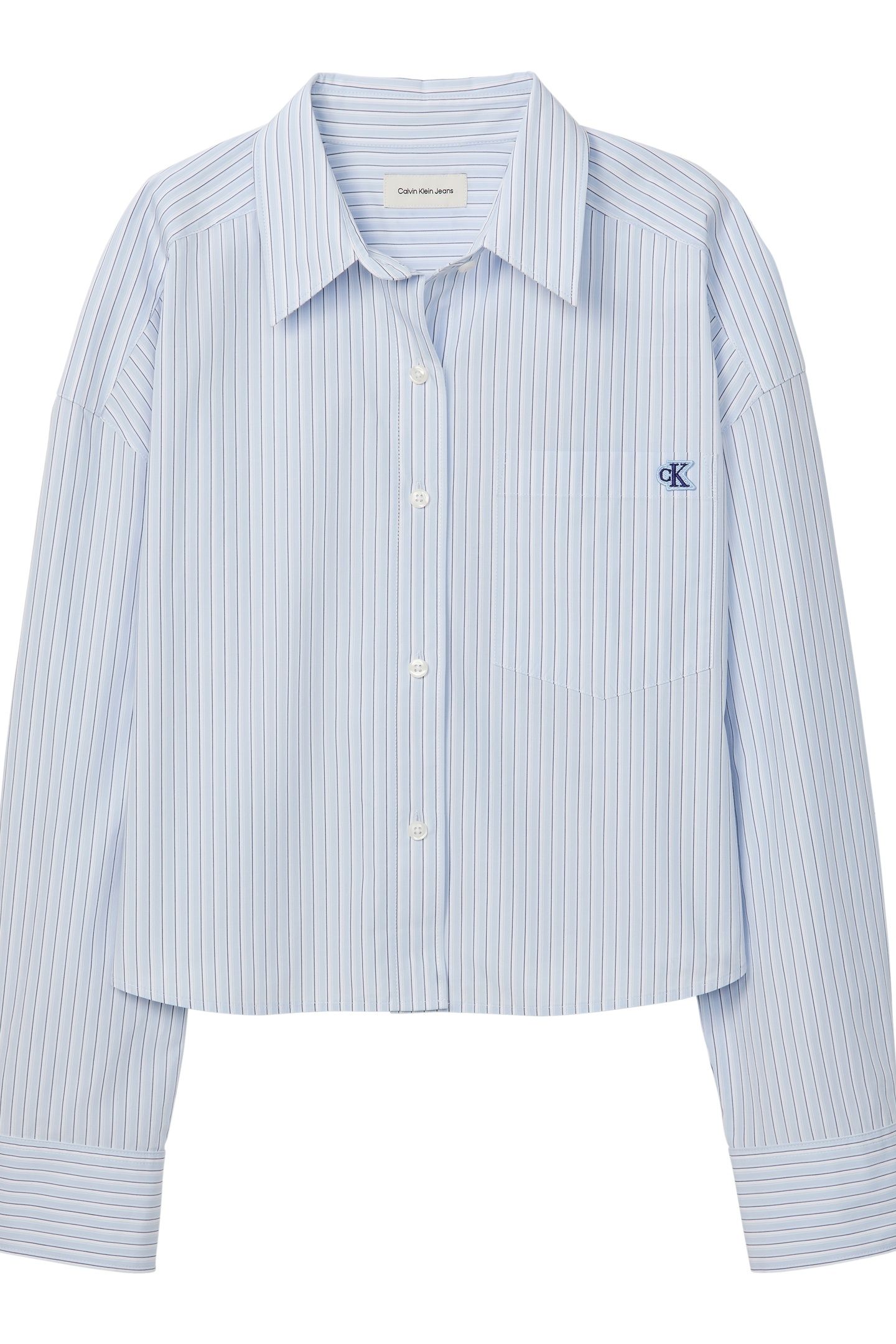 YARN-DYED COTTON POPLIN SHIRT BREEZY BLUE 5