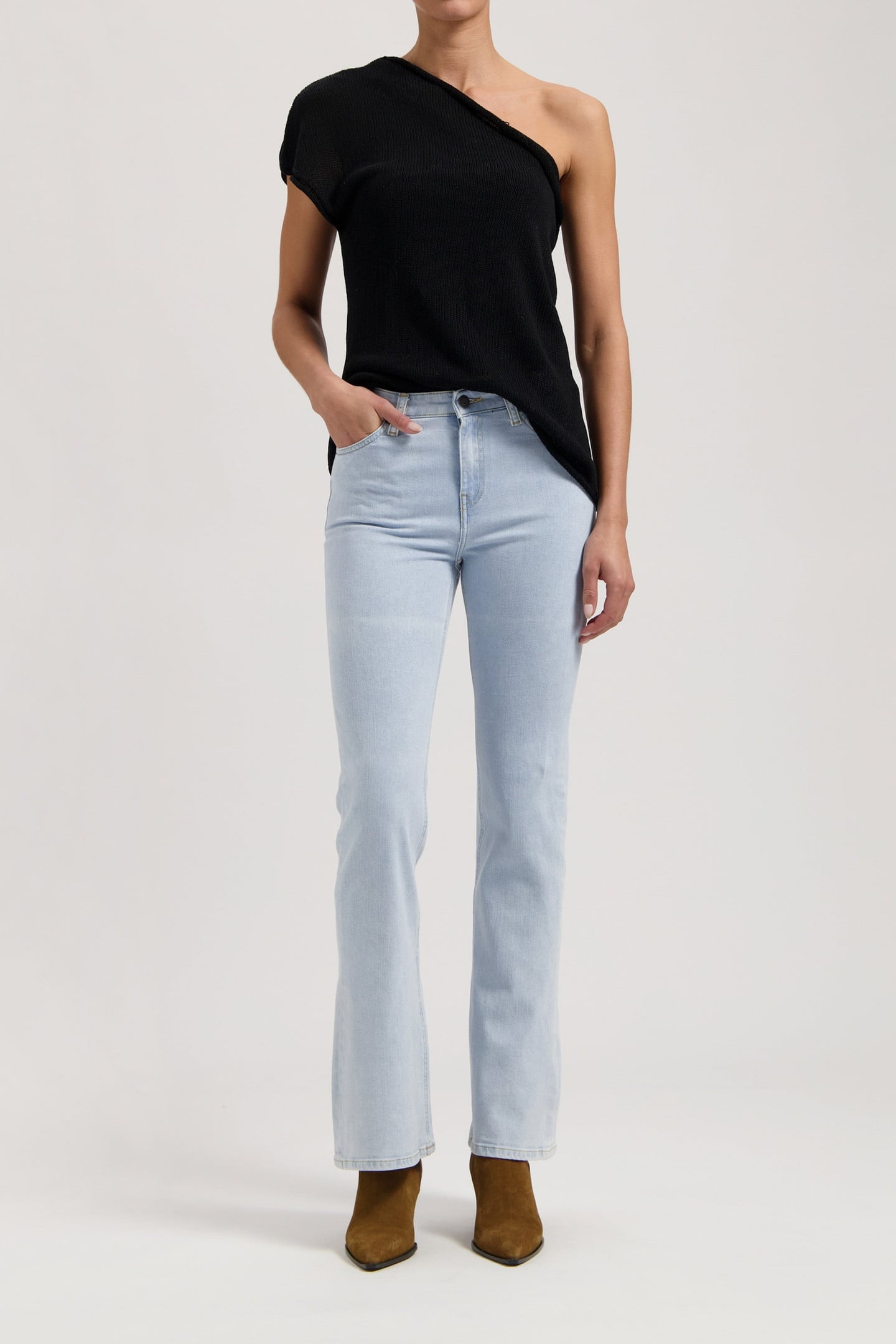 ISY HIGH FLARED FADED GREY 2