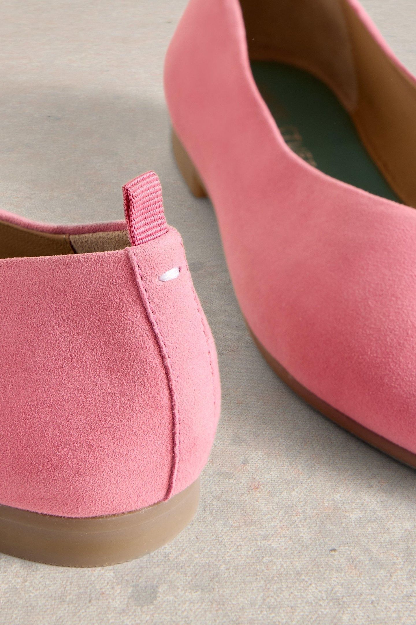 CHERI LEATHER BALLERINA PUMP MID PINK 5