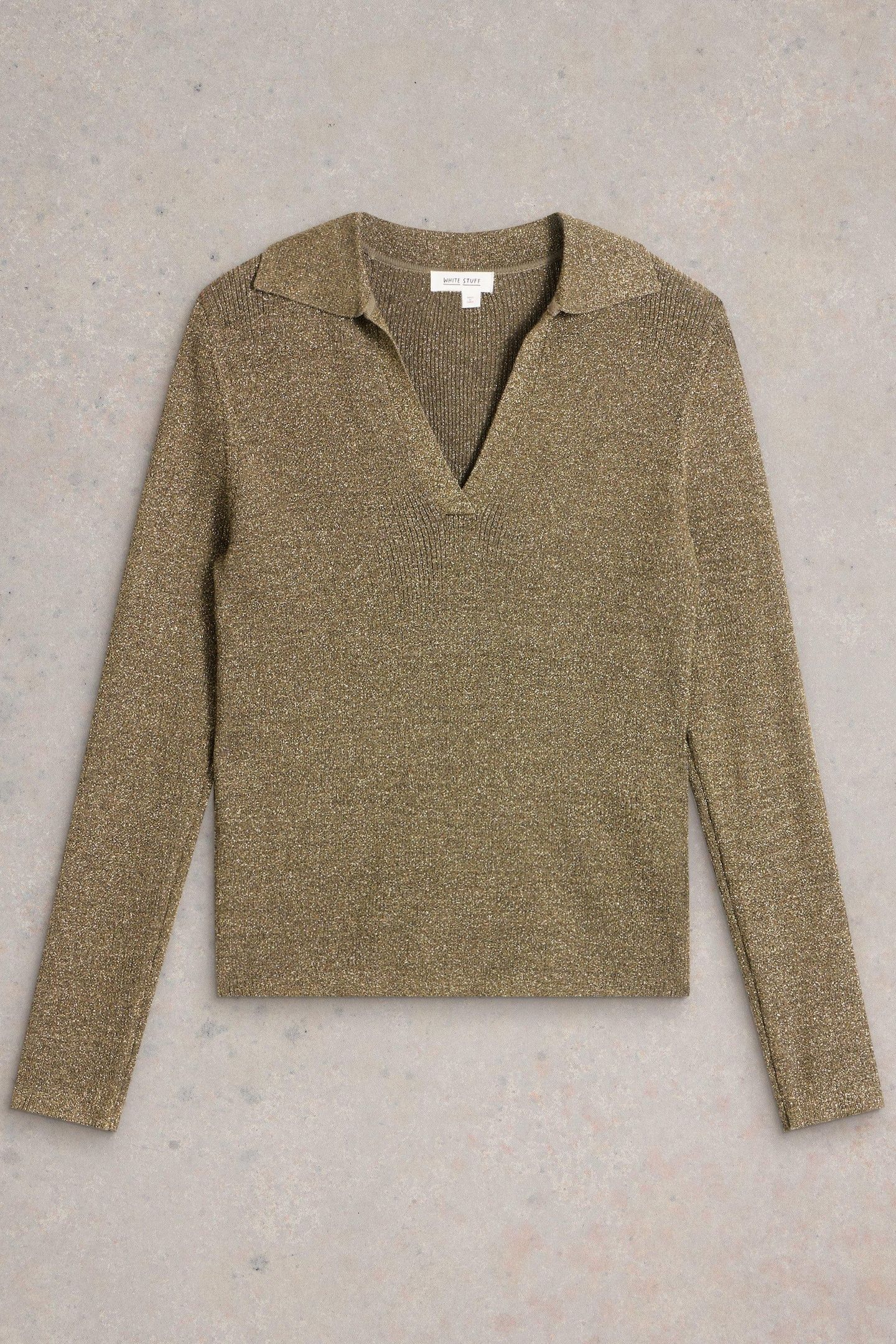 RILEY SPARKLE RIB COLLAR KHAKI GREEN 4