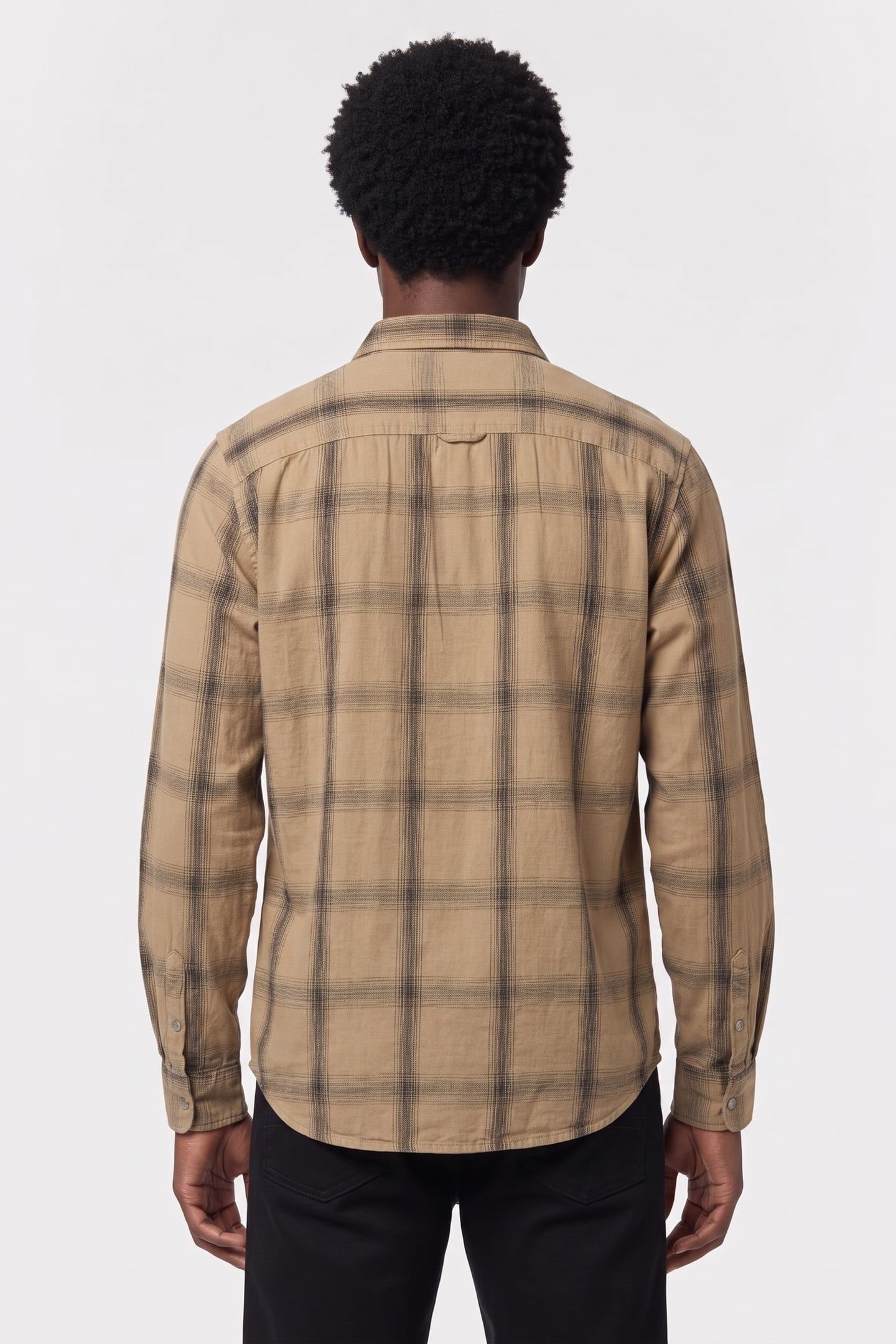 GUESS ECO LS SUNSET SHIRT SAND FADED CHECK 2