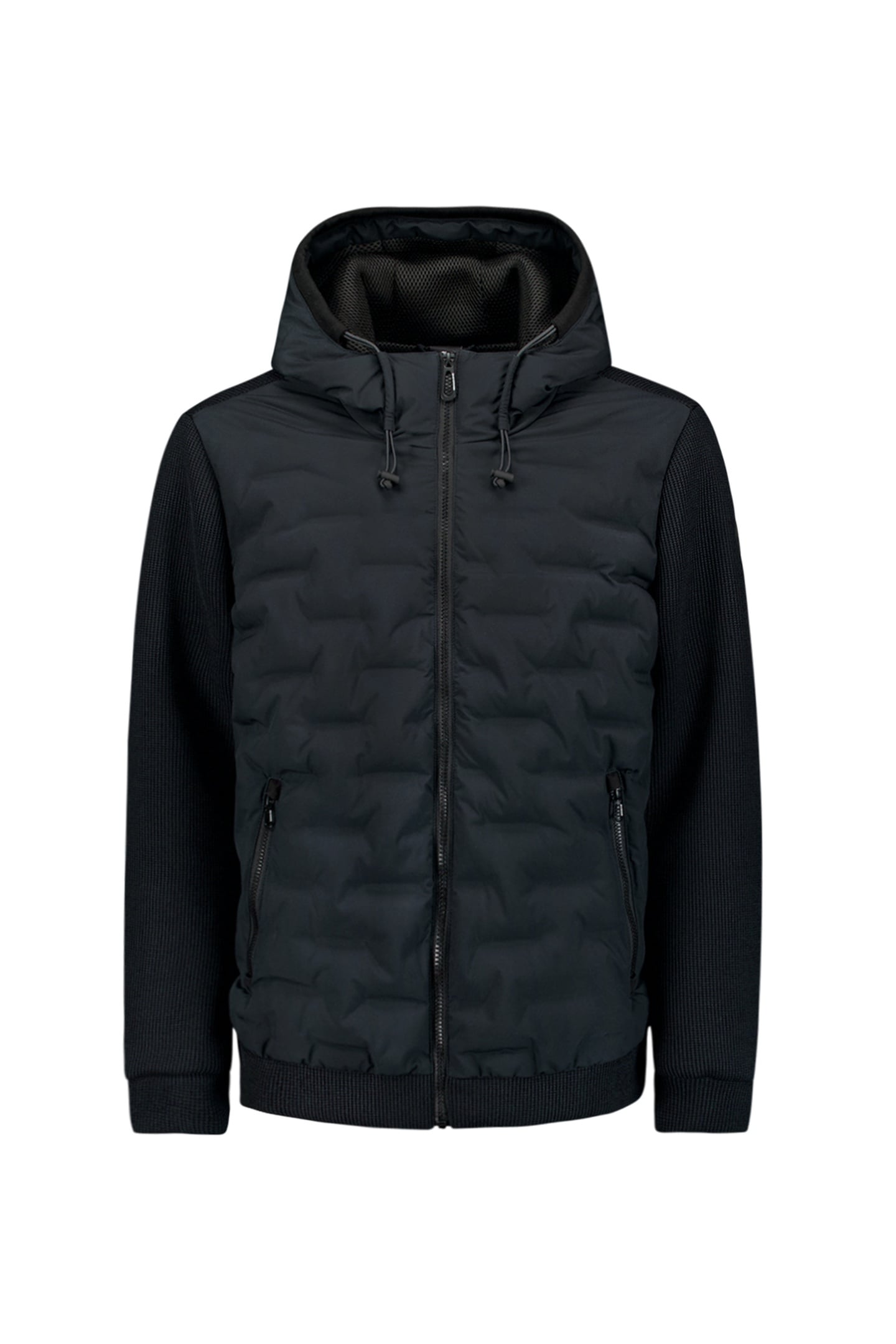 JACKET SHORT FIT SEALED HOODED KNITTED MIX NIGHT 4