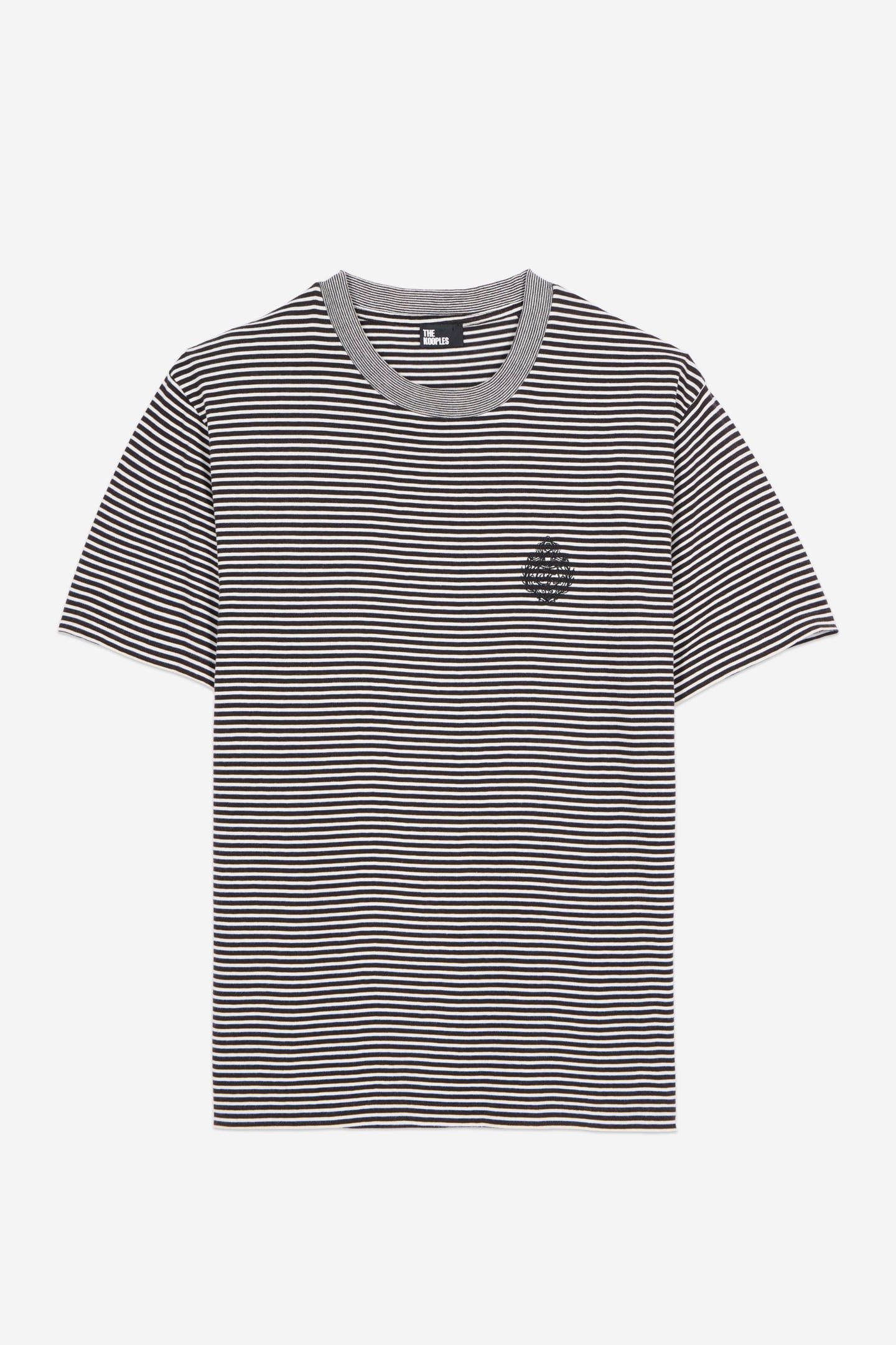 SHORT-SLEEVED STRIPED T-SHIRT WITH PATCH BLACK / WHITE 2