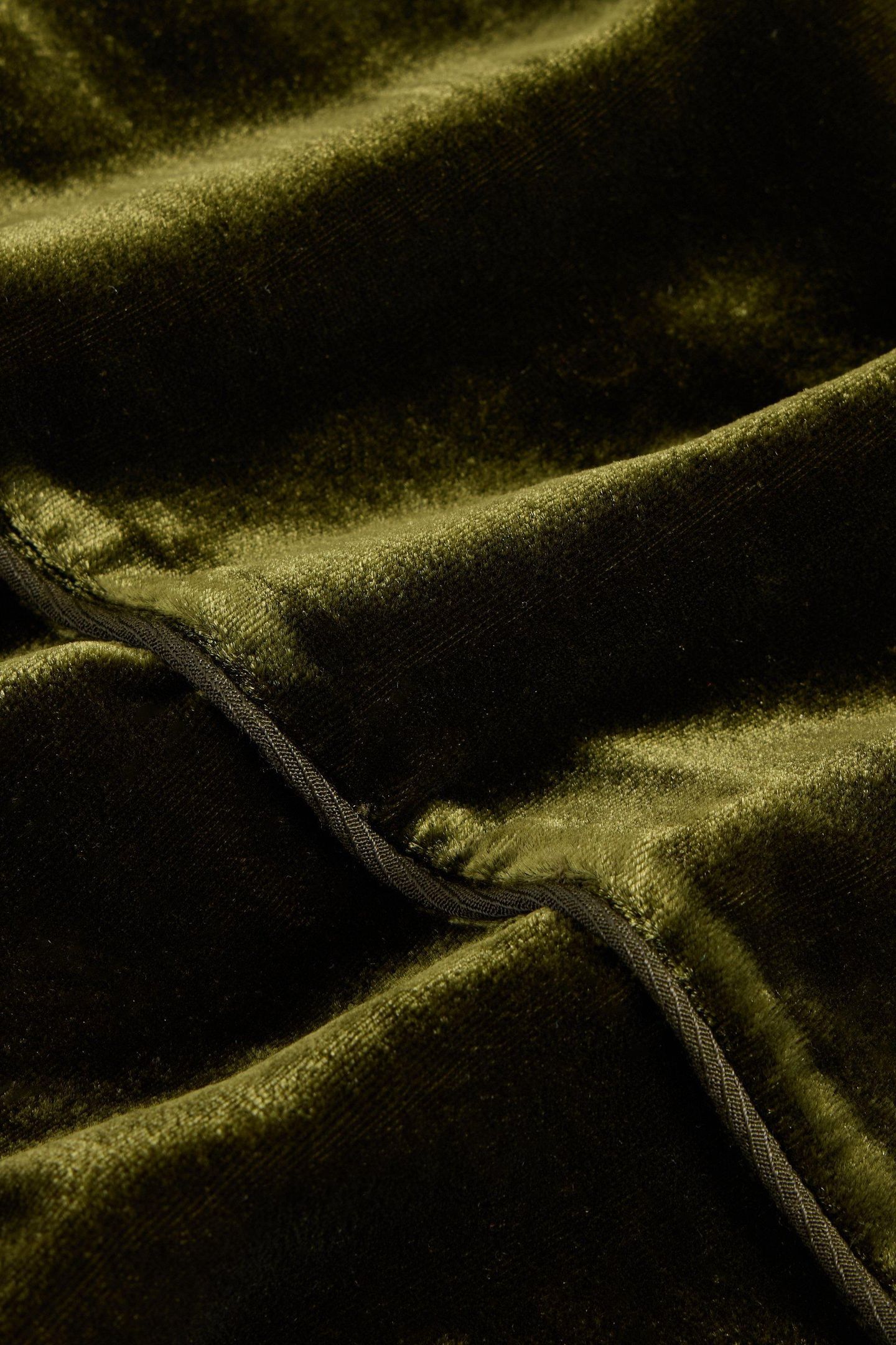 BELLE WIDE LEG VELVET TROUSER KHAKI GREEN 6