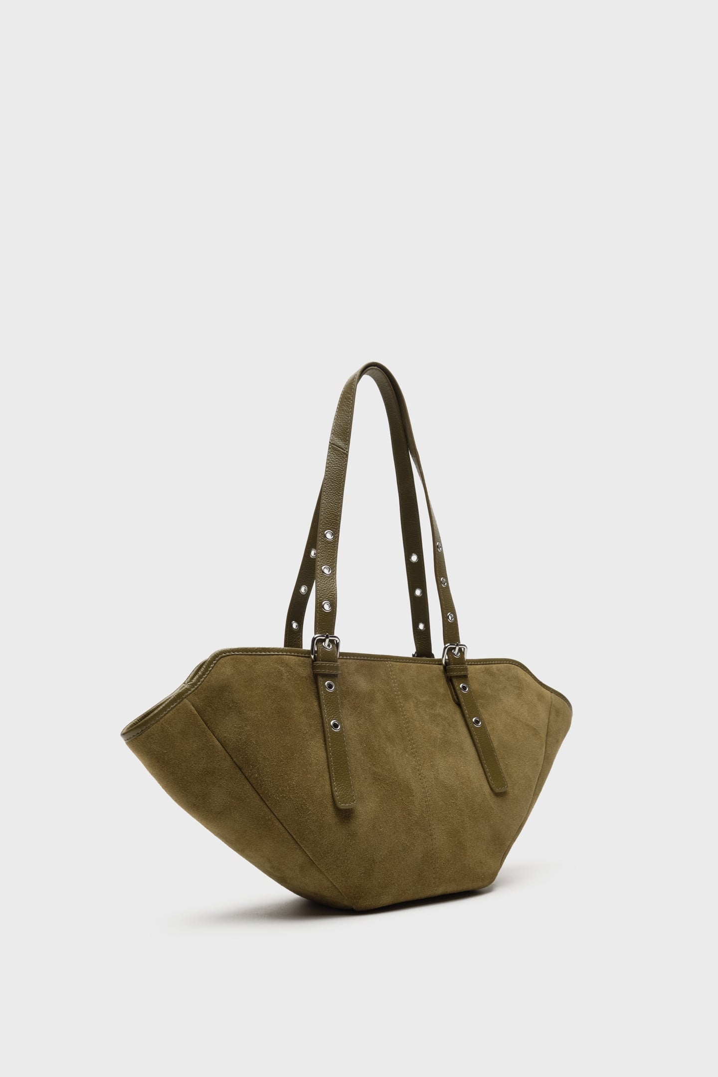 SMALL NORA SUEDE DUSTY OLIVE 2