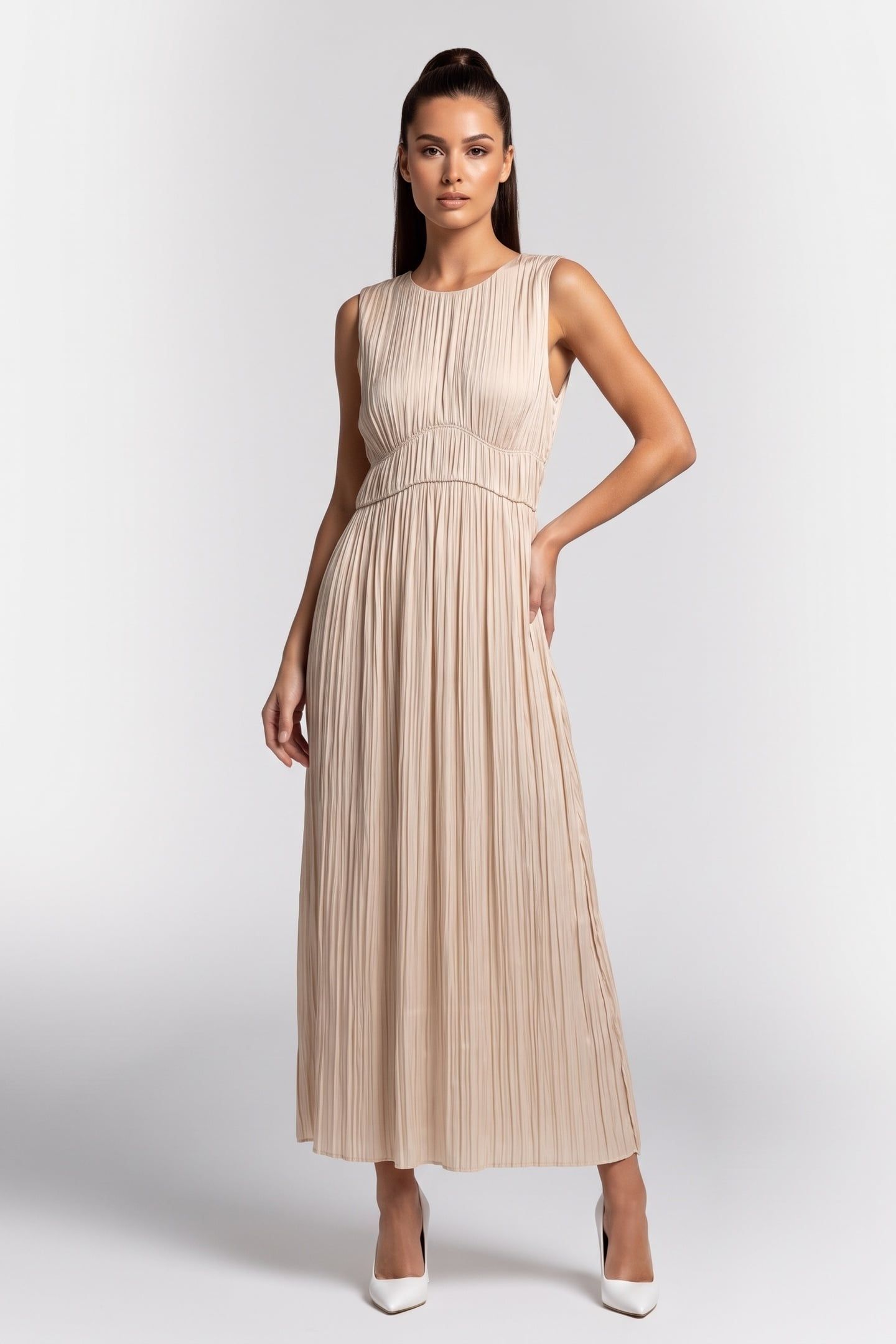 GULLVI SLEEVELESS DRESS BEIGE 1